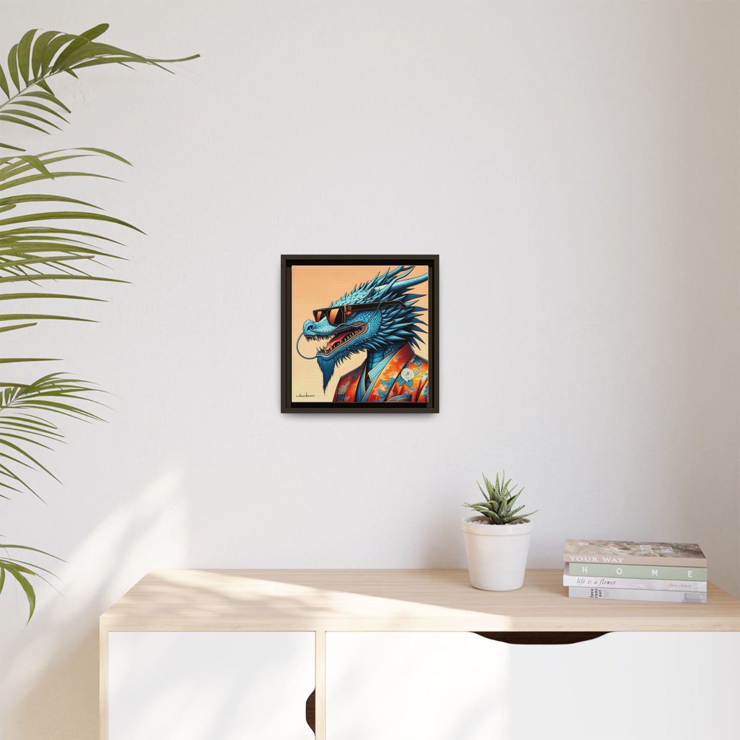 Dapper Dragon - Gallery Canvas Wrap, Square Frame