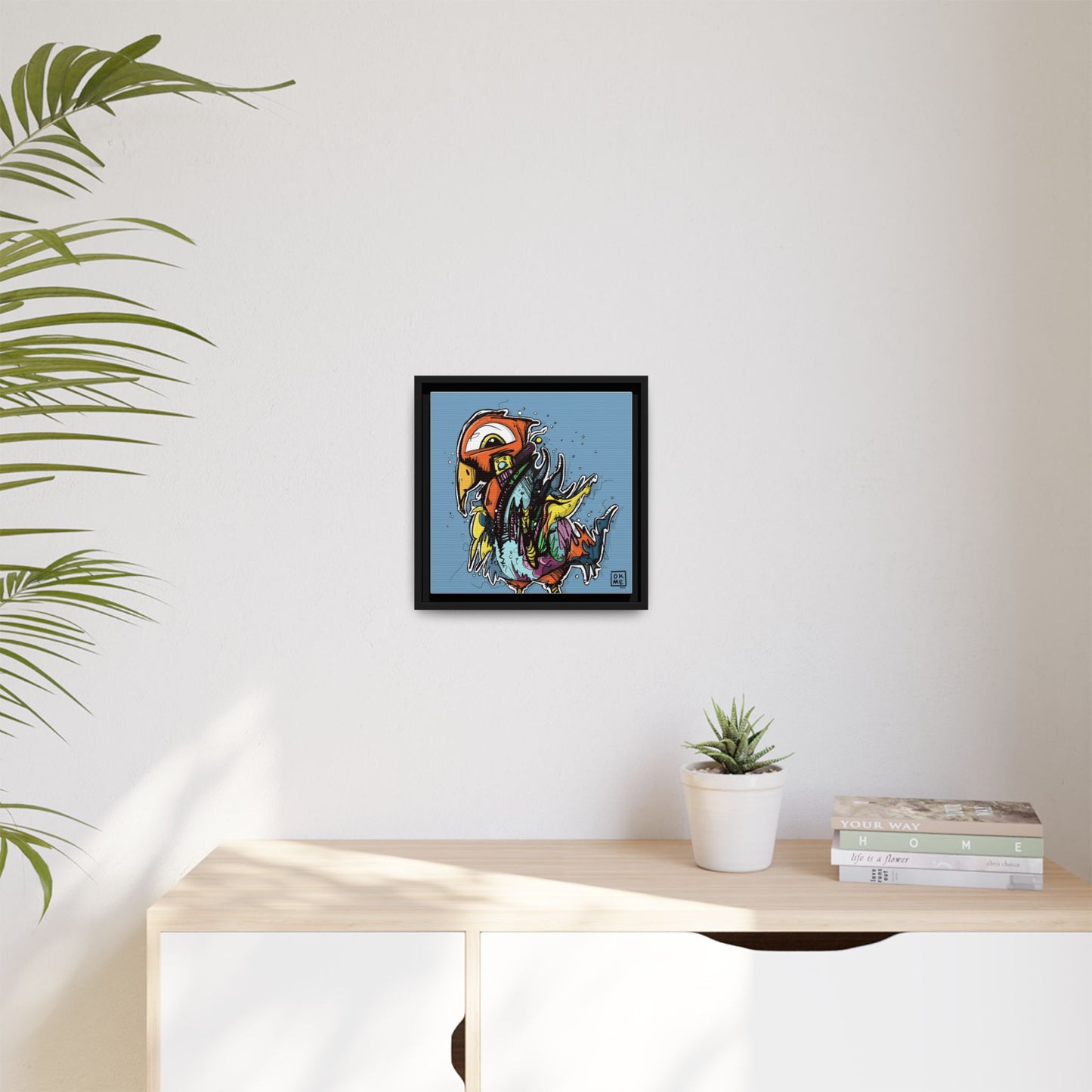 Bird - Gallery Canvas Wrap, Square Frame