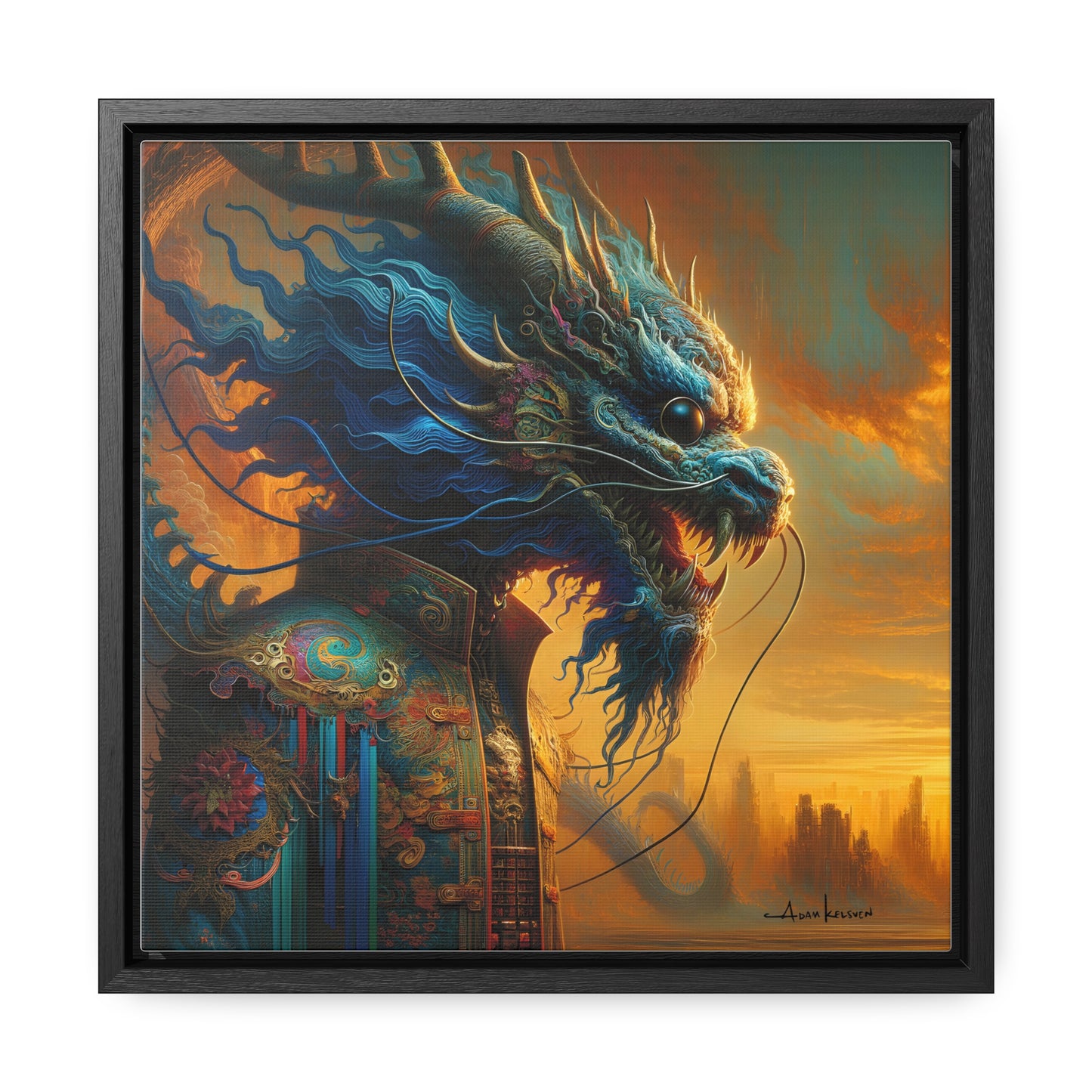 Golden Skies - Canvas Print, Square Frame