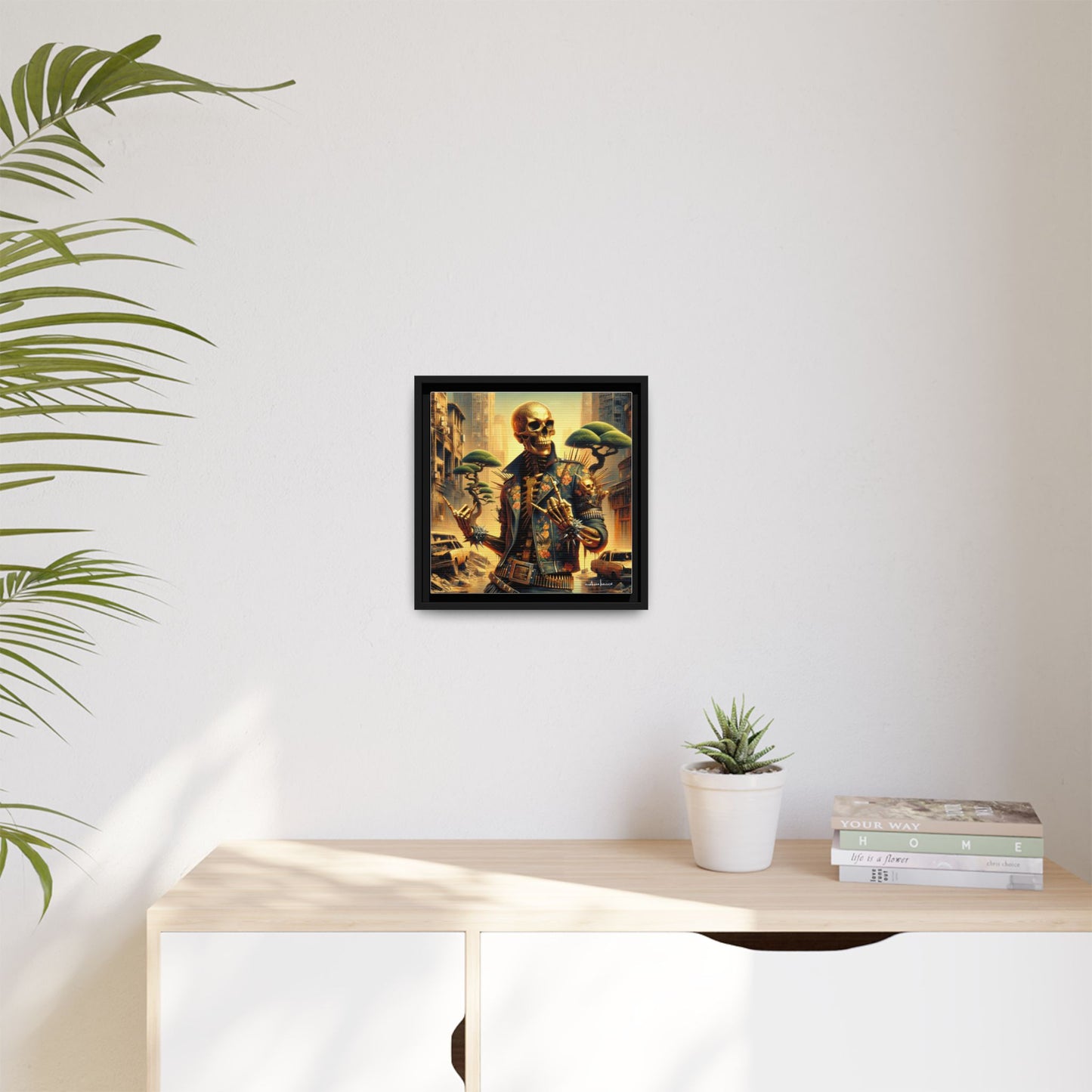 Golden Bullhorns - Gallery Canvas Wrap, Square Frame