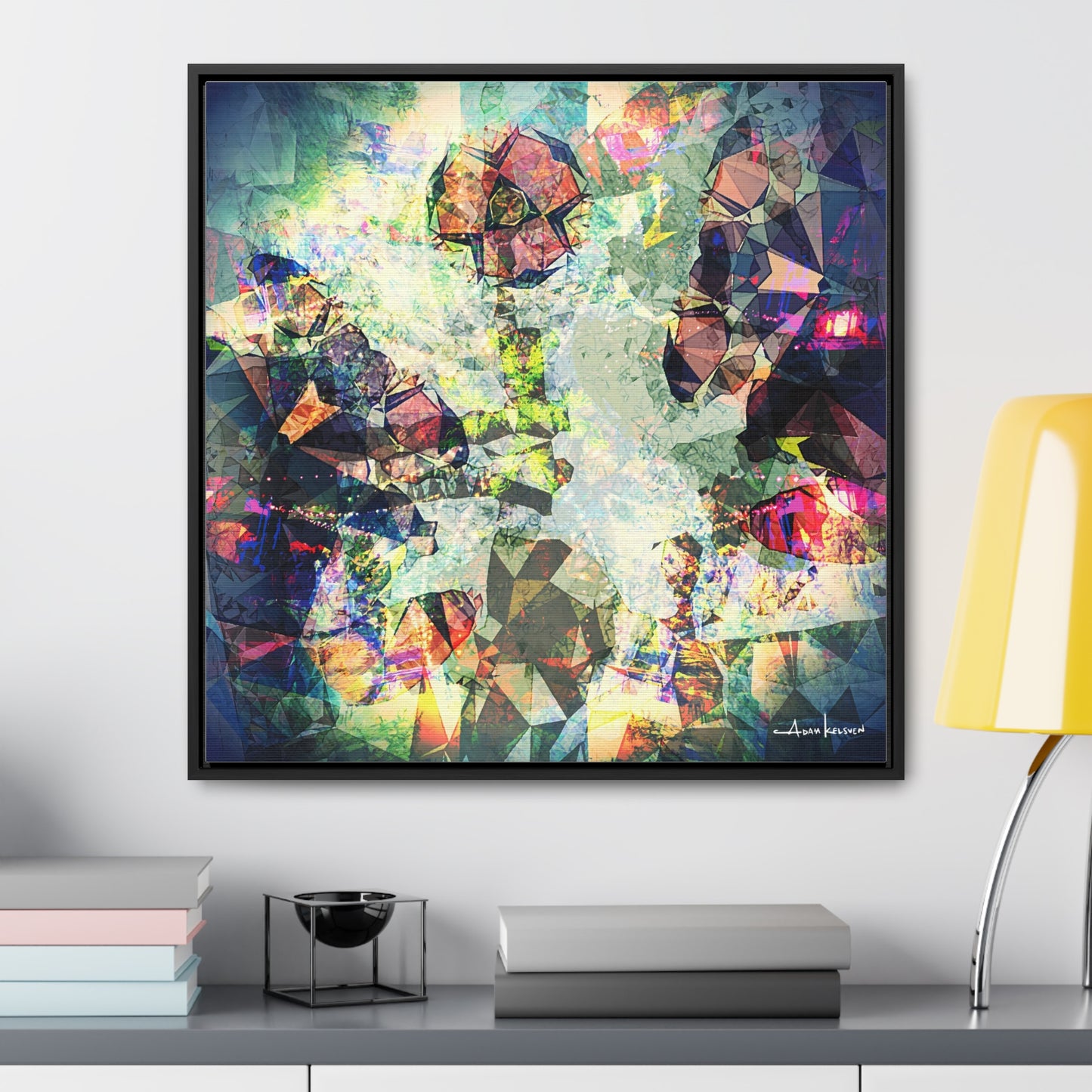 Gentlemanly Conversation - Canvas Print, Square Frame