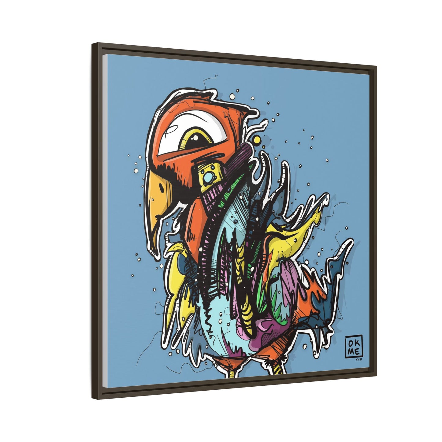 Bird - Gallery Canvas Wrap, Square Frame
