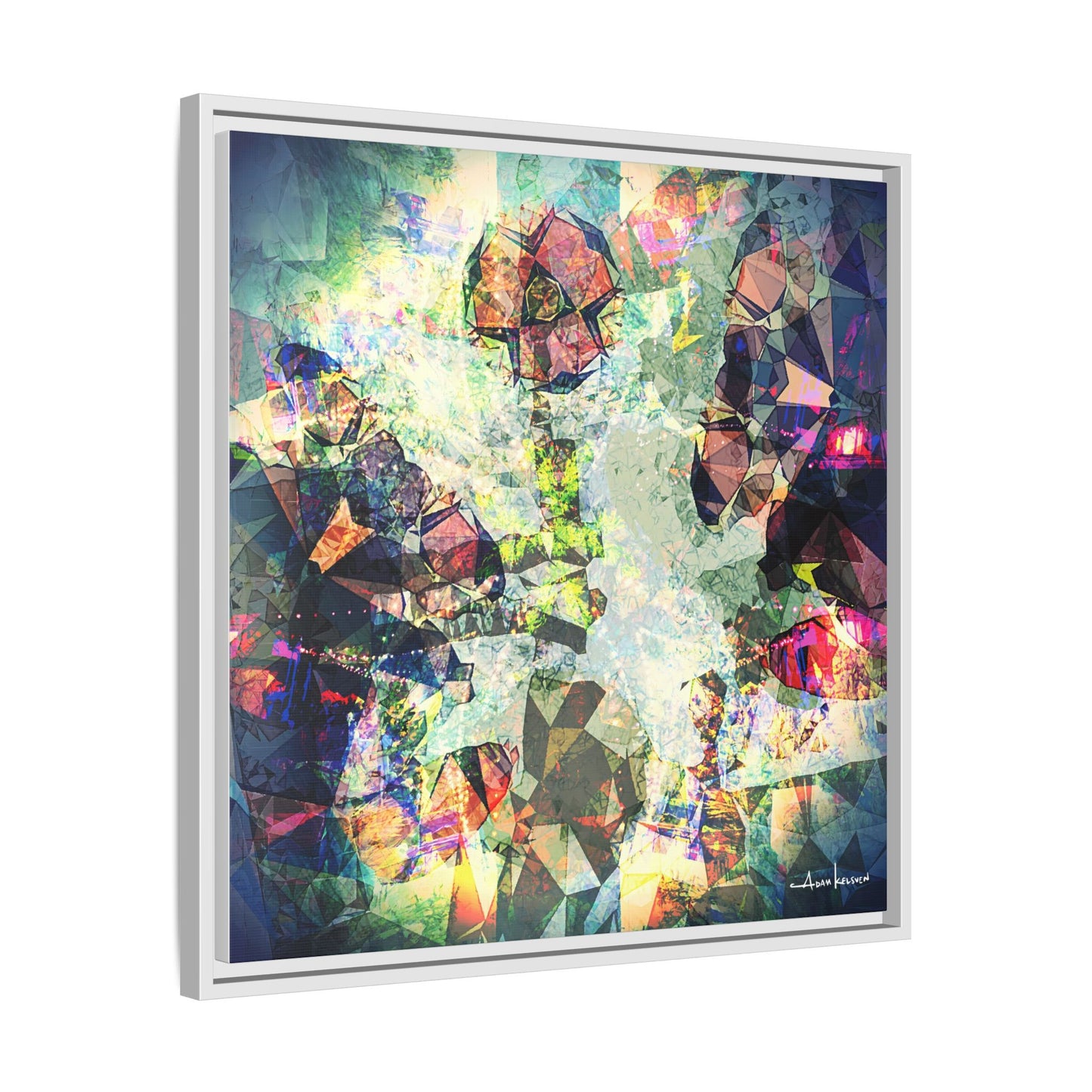Gentlemanly Conversation - Gallery Canvas Wrap, Square Frame