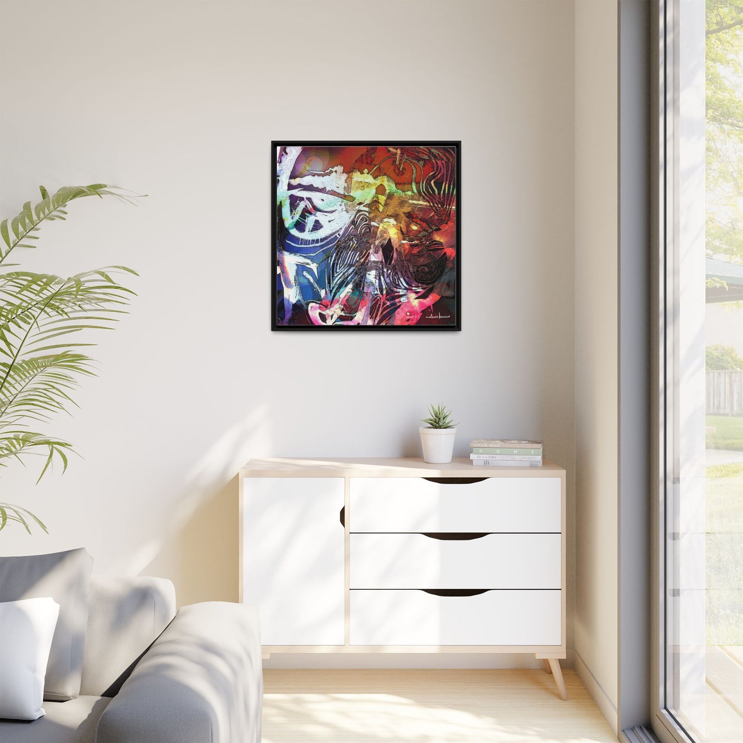 Machine - Gallery Canvas Wrap, Square Frame