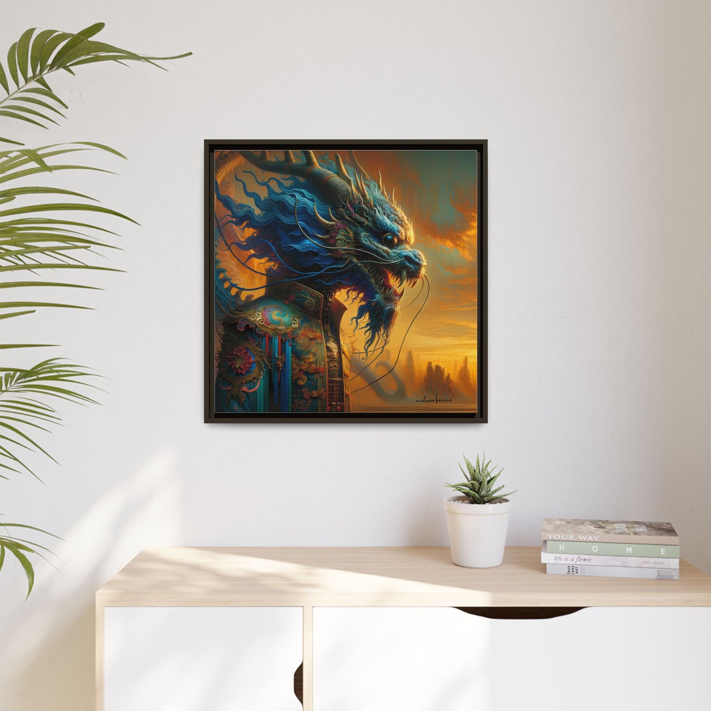 Golden Skies - Gallery Canvas Wrap, Square Frame