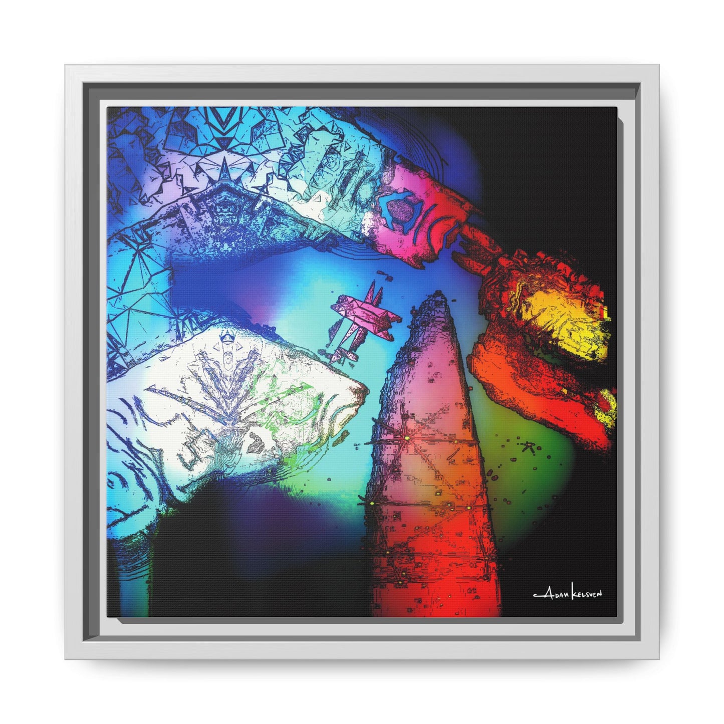 You Digital Turtle - Gallery Canvas Wrap, Square Frame