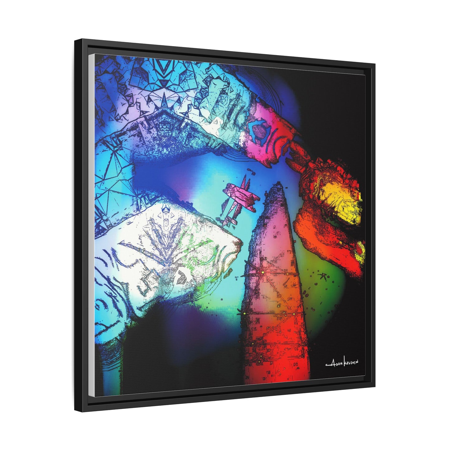You Digital Turtle - Gallery Canvas Wrap, Square Frame