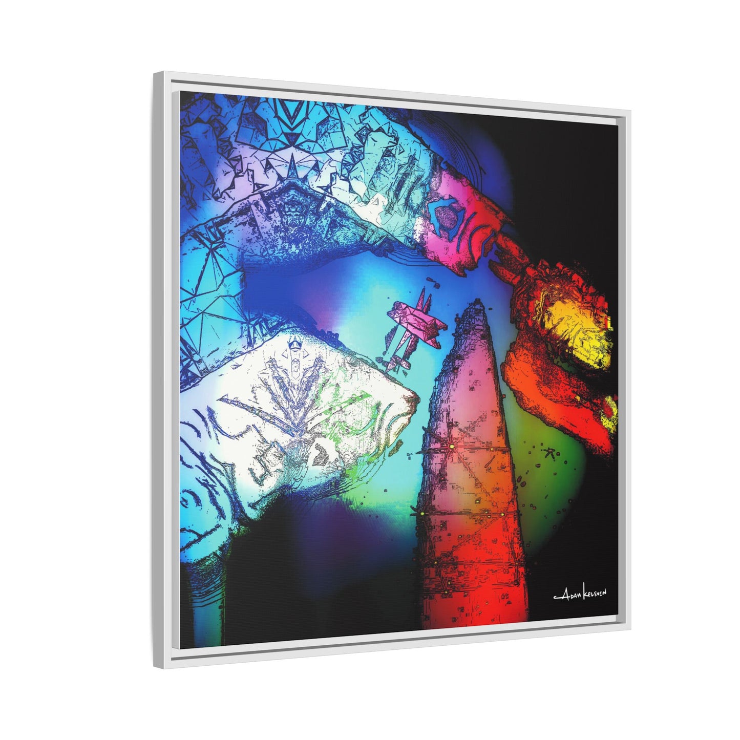 You Digital Turtle - Gallery Canvas Wrap, Square Frame