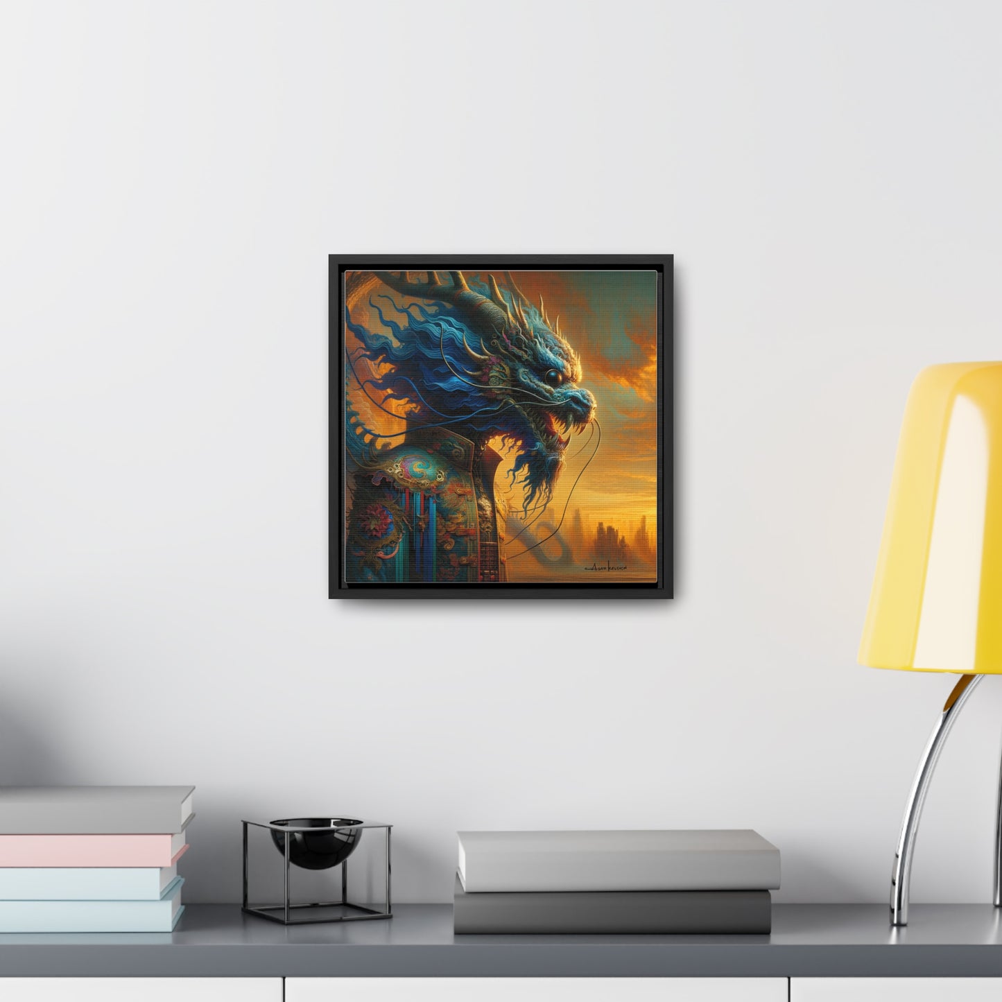Golden Skies - Canvas Print, Square Frame