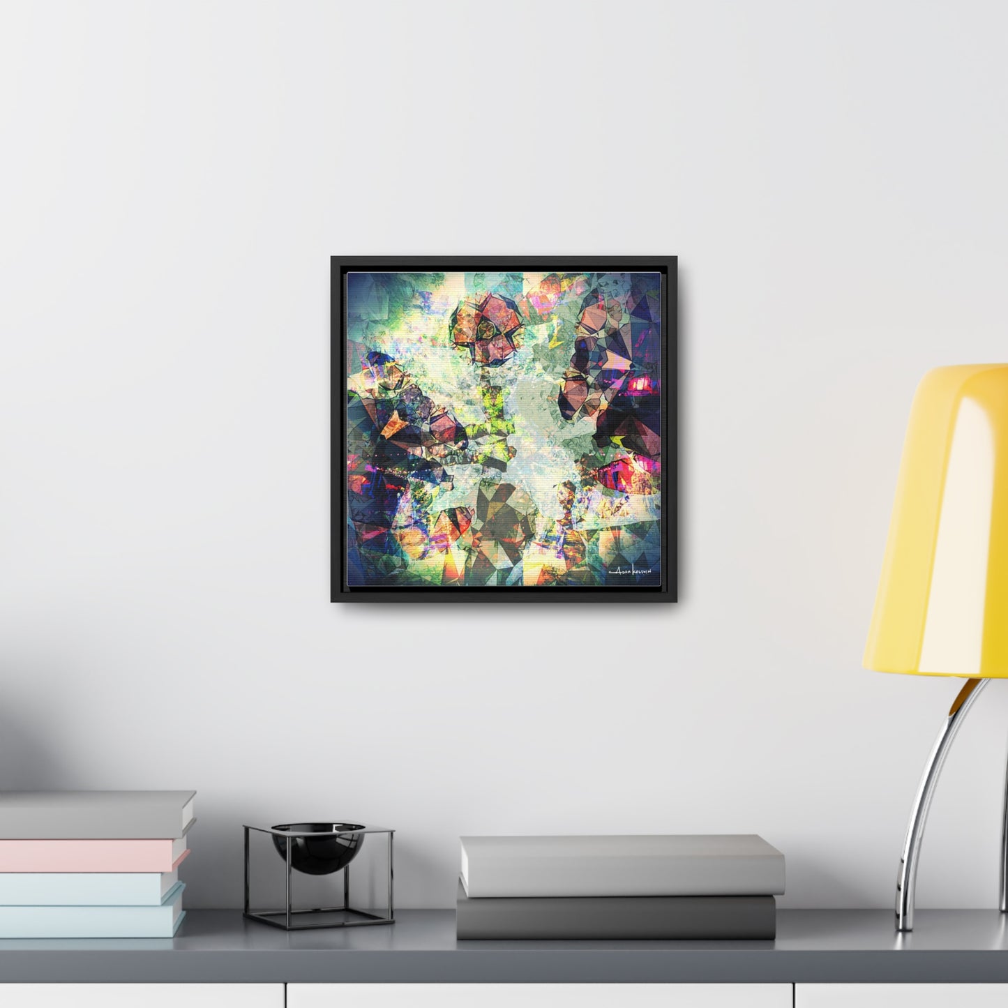 Gentlemanly Conversation - Canvas Print, Square Frame