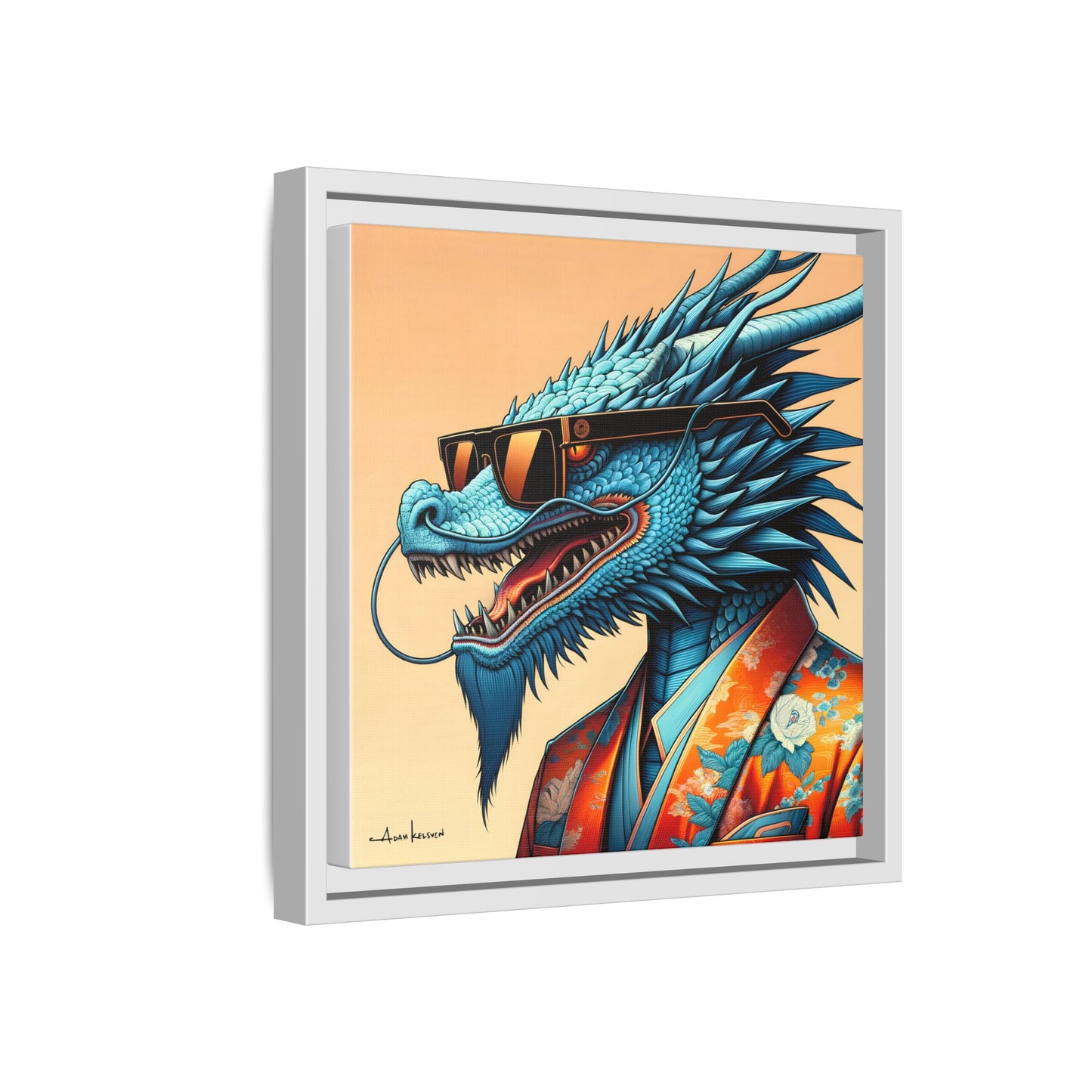 Dapper Dragon - Gallery Canvas Wrap, Square Frame