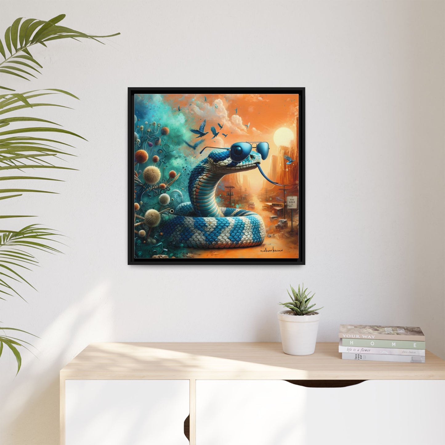 Southwestern Serpent - Gallery Canvas Wrap, Square Frame