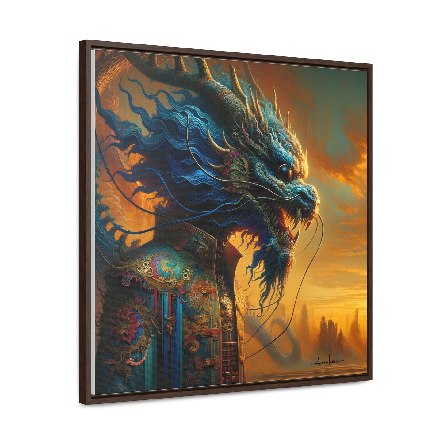 Golden Skies - Canvas Print, Square Frame