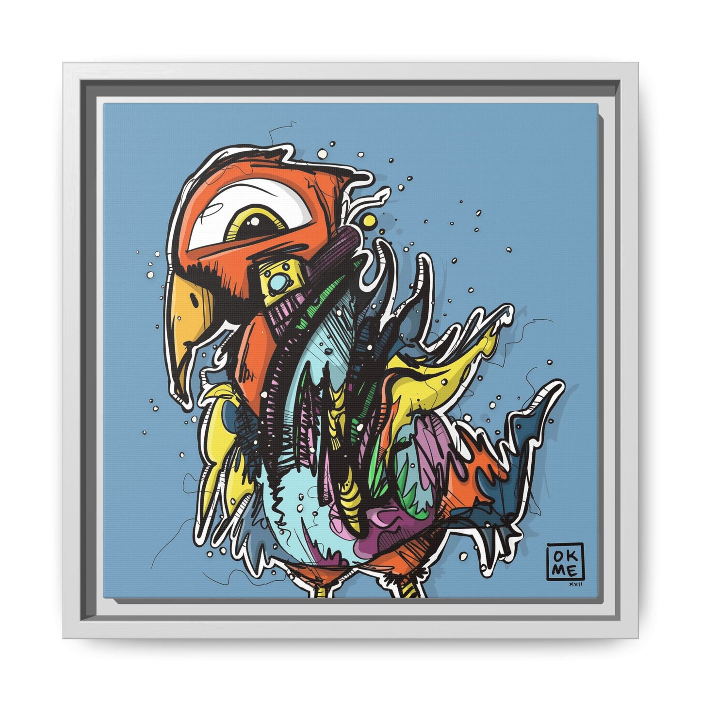 Bird - Gallery Canvas Wrap, Square Frame
