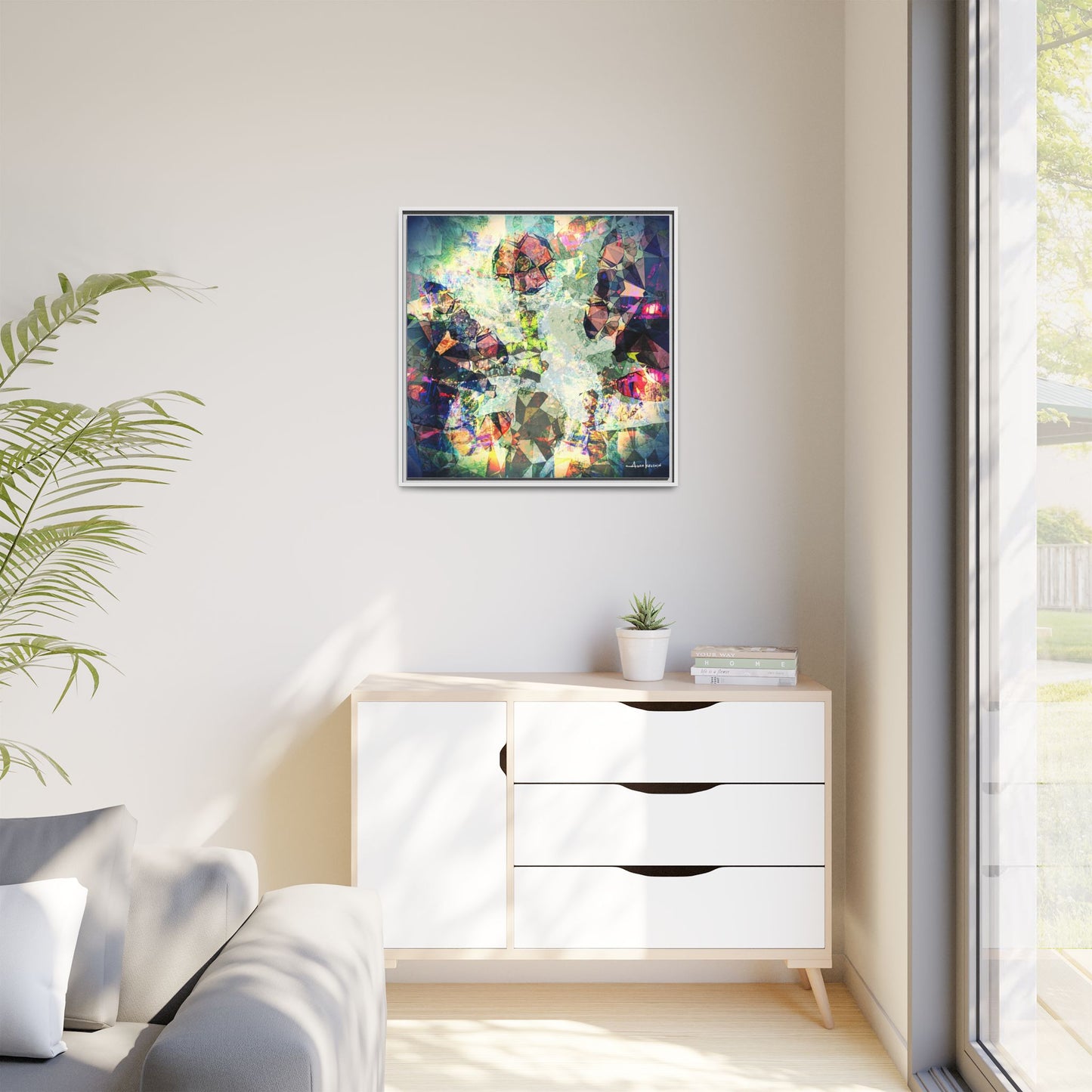 Gentlemanly Conversation - Gallery Canvas Wrap, Square Frame