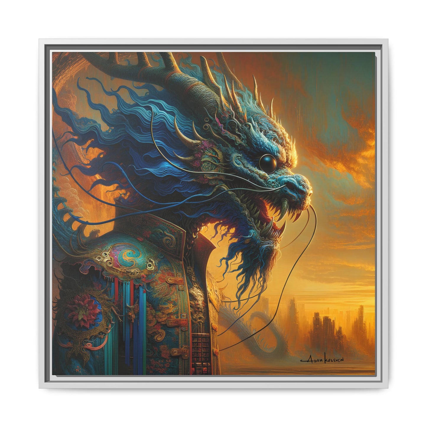 Golden Skies - Gallery Canvas Wrap, Square Frame