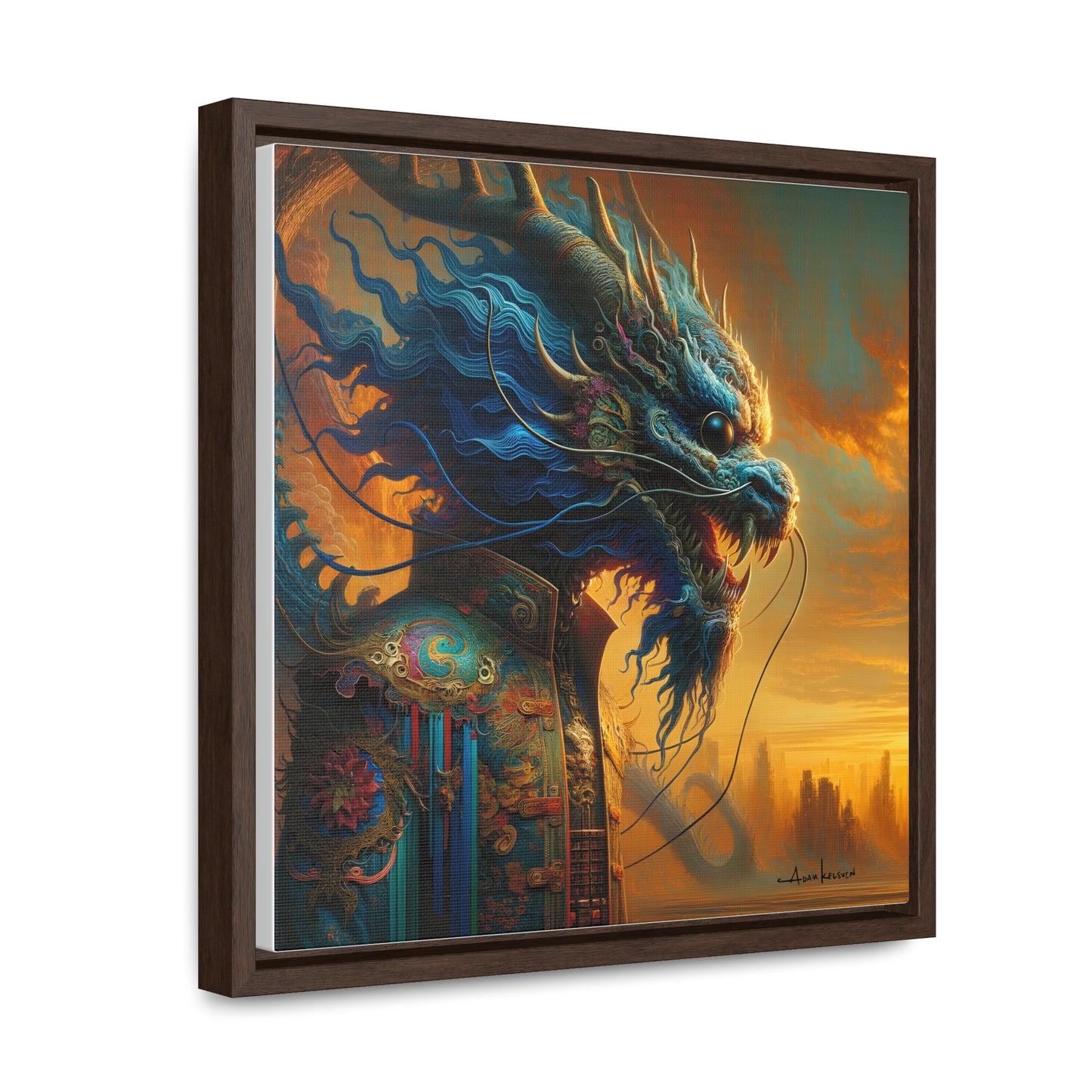 Golden Skies - Gallery Canvas Wrap, Square Frame