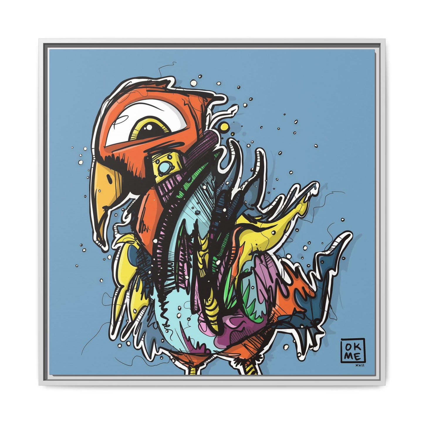 Bird - Gallery Canvas Wrap, Square Frame