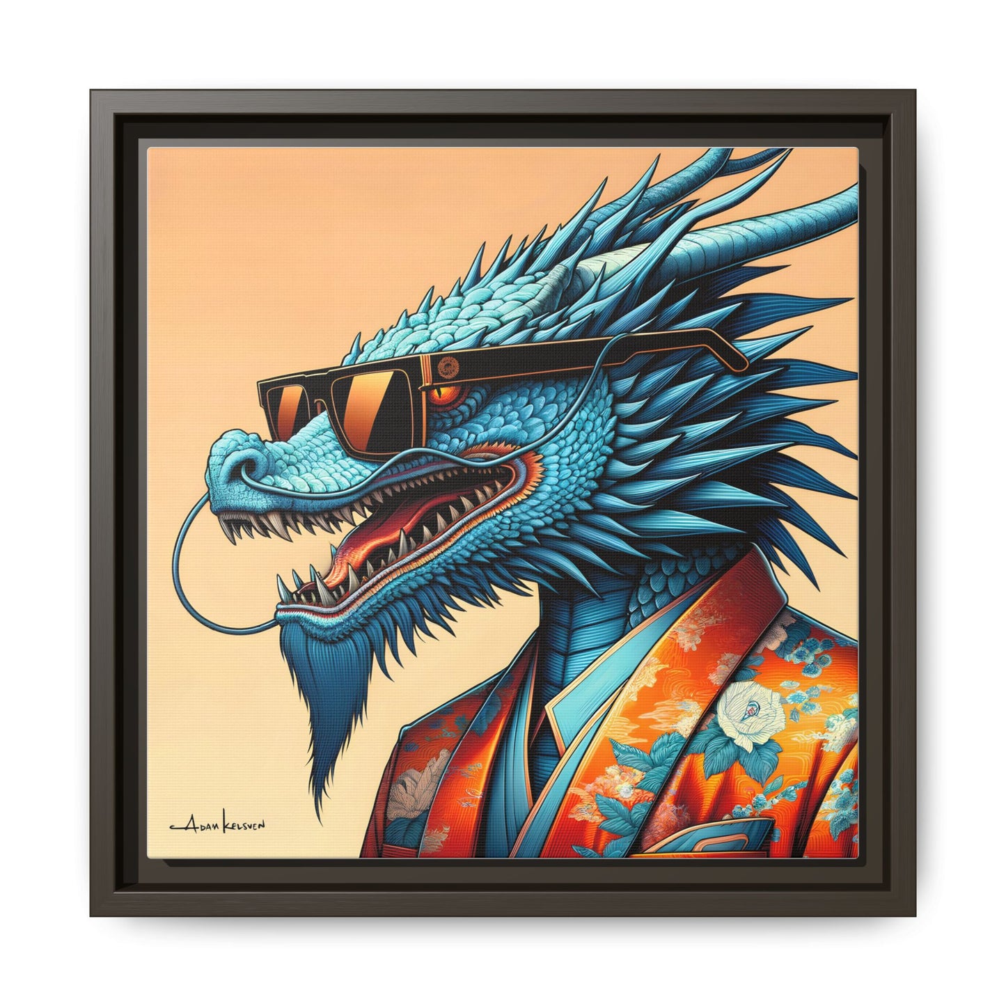 Dapper Dragon - Gallery Canvas Wrap, Square Frame