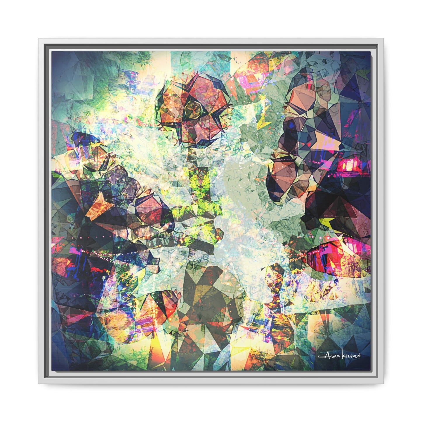 Gentlemanly Conversation - Gallery Canvas Wrap, Square Frame