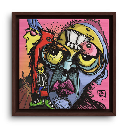 Transparent Like Moon canvas, 12″, espresso frame, front view
