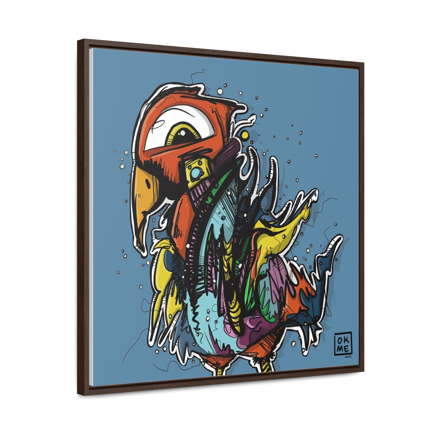 Bird - Gallery Canvas Wrap, Square Frame