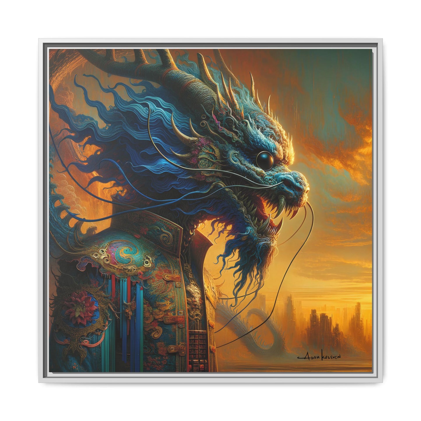 Golden Skies - Gallery Canvas Wrap, Square Frame
