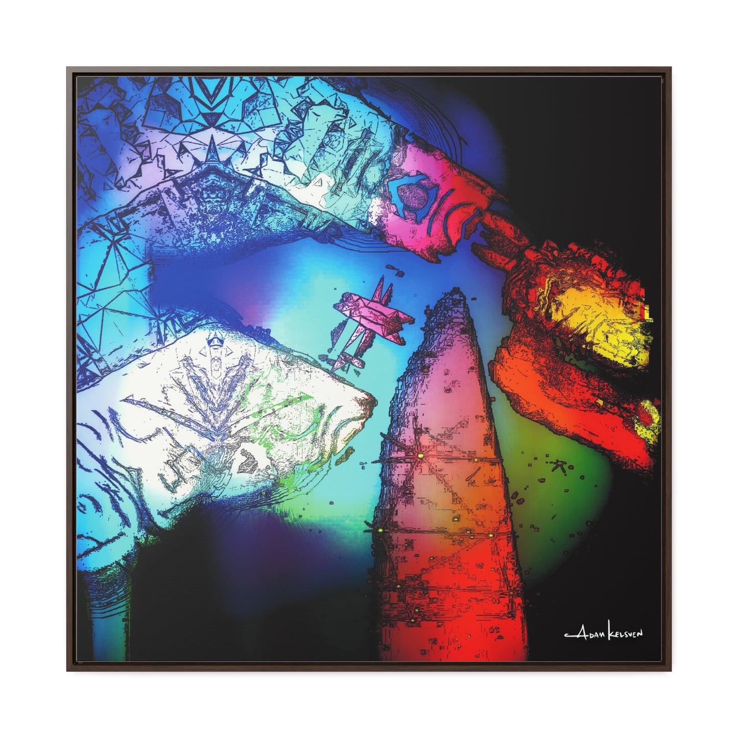 You Digital Turtle - Gallery Canvas Wrap, Square Frame