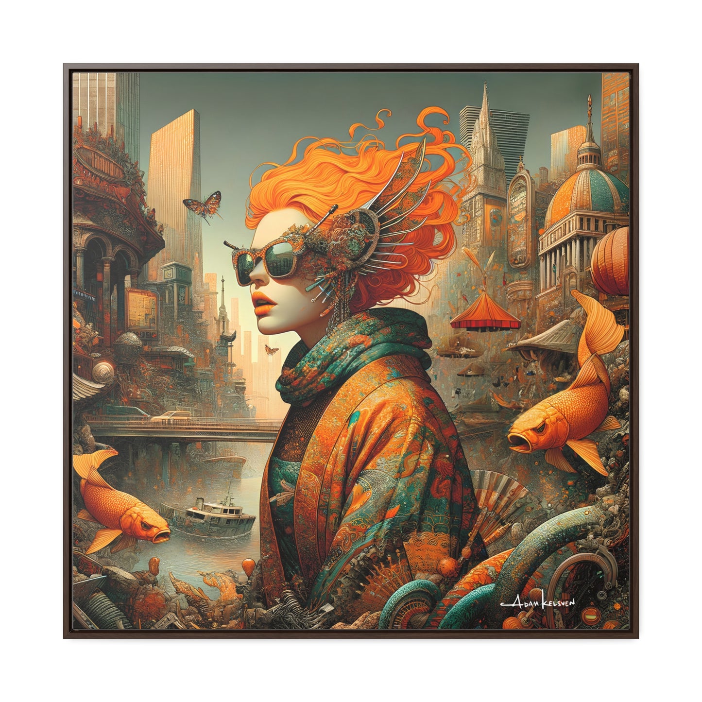 Urban Siren - Gallery Canvas Wrap, Square Frame