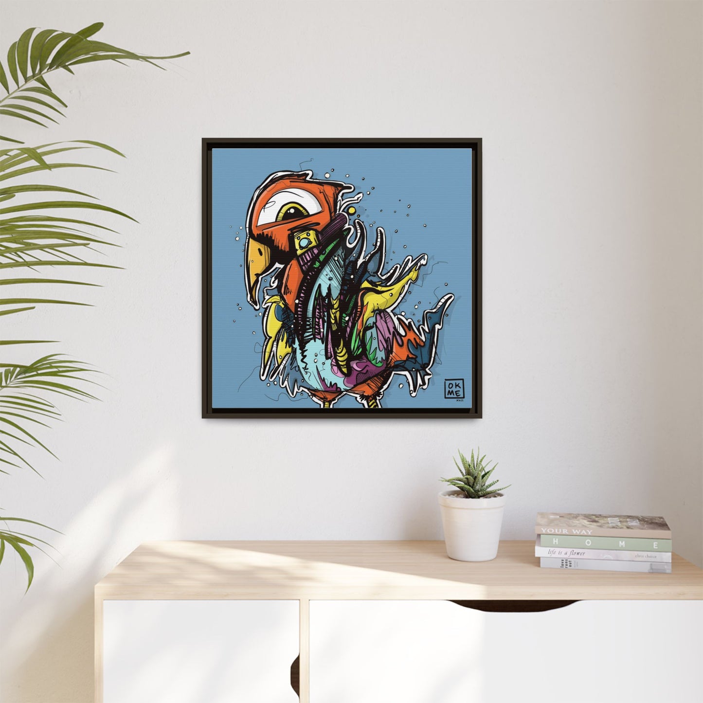 Bird - Gallery Canvas Wrap, Square Frame