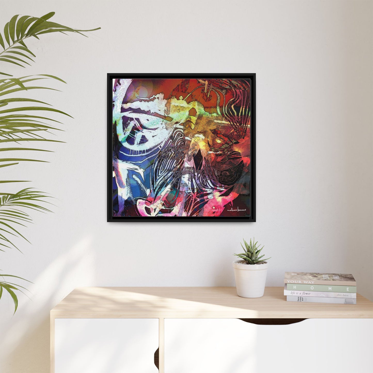 Machine - Gallery Canvas Wrap, Square Frame