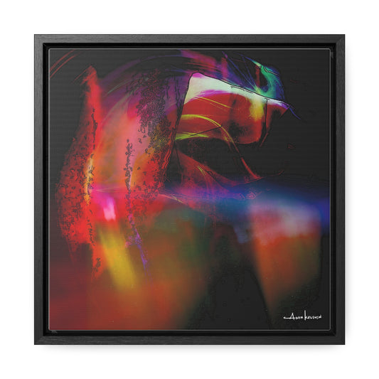 Peacock - Gallery Canvas Wrap, Square Frame