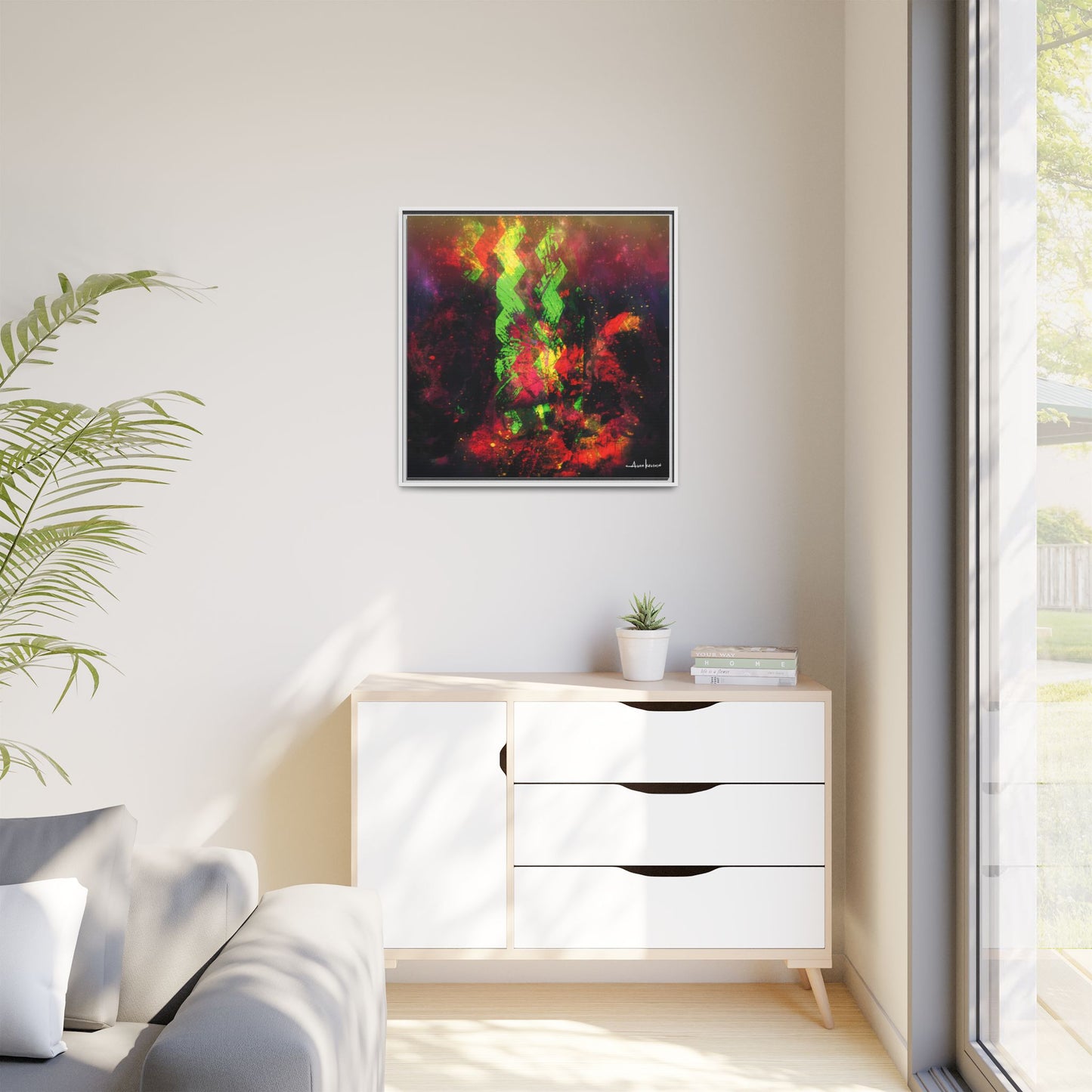 Sailboat - Gallery Canvas Wrap, Square Frame