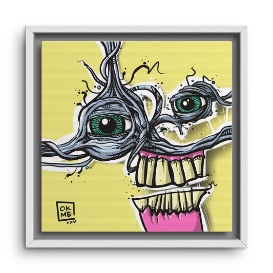 Fokus canvas, 12″, white frame, front view