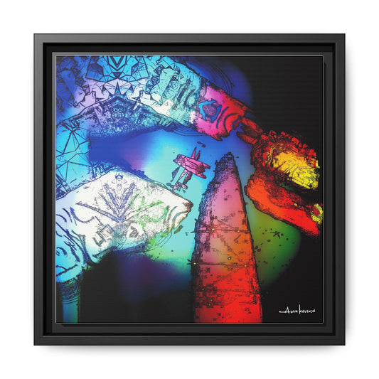 You Digital Turtle - Gallery Canvas Wrap, Square Frame
