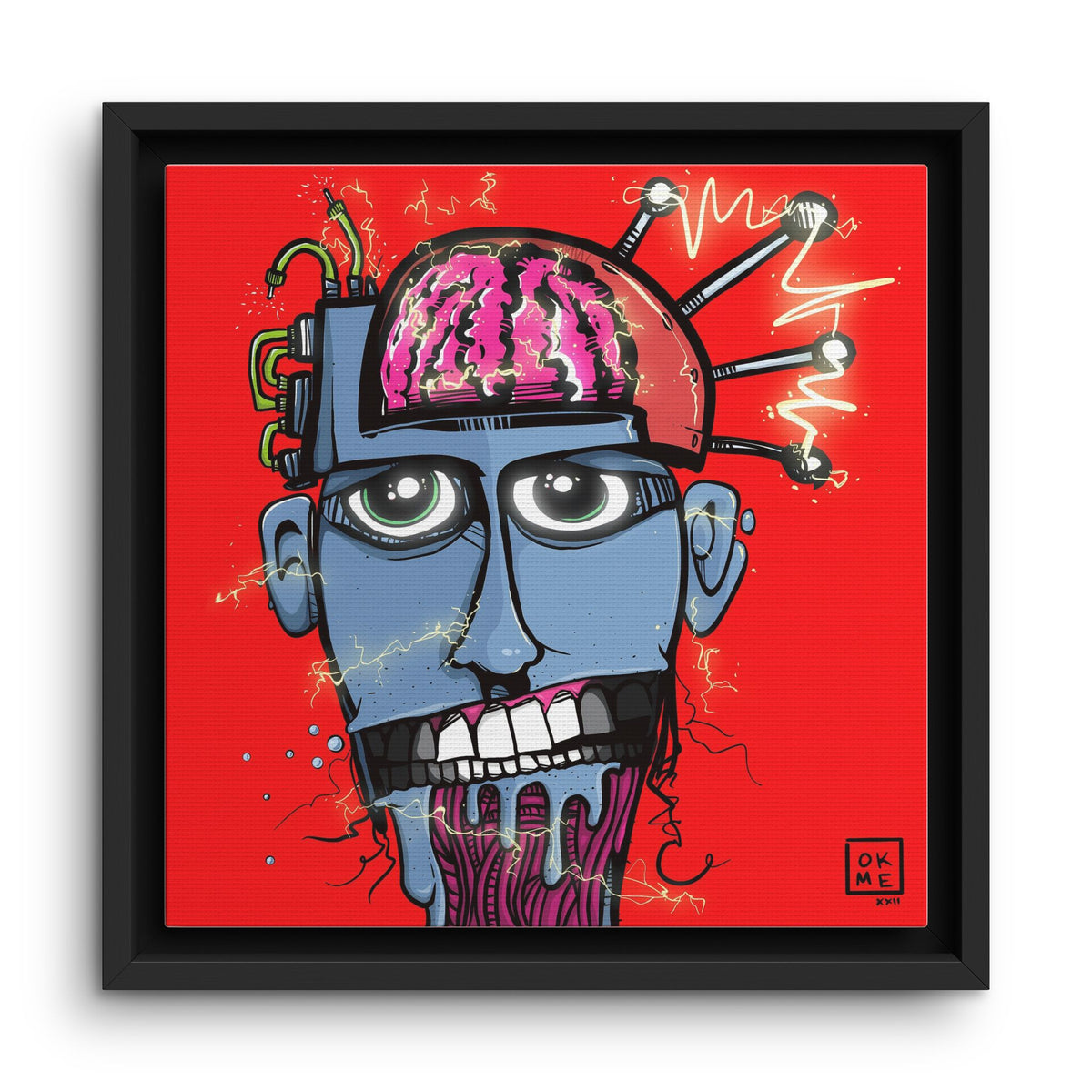 Tric canvas, 12″, black frame, front view