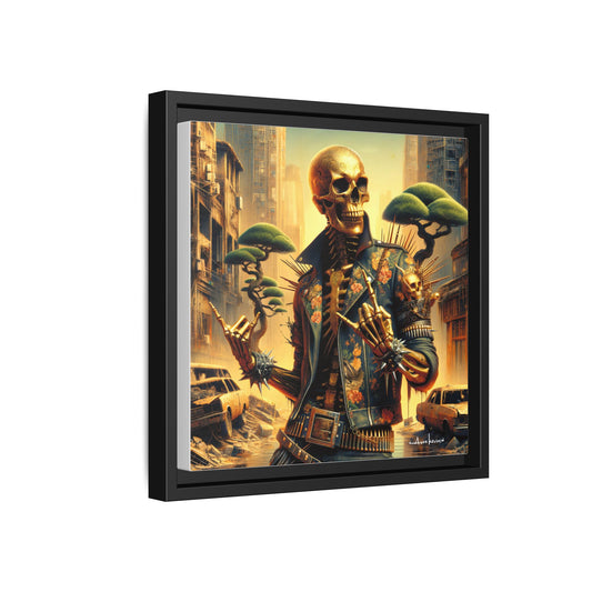 Golden Bullhorns - Gallery Canvas Wrap, Square Frame