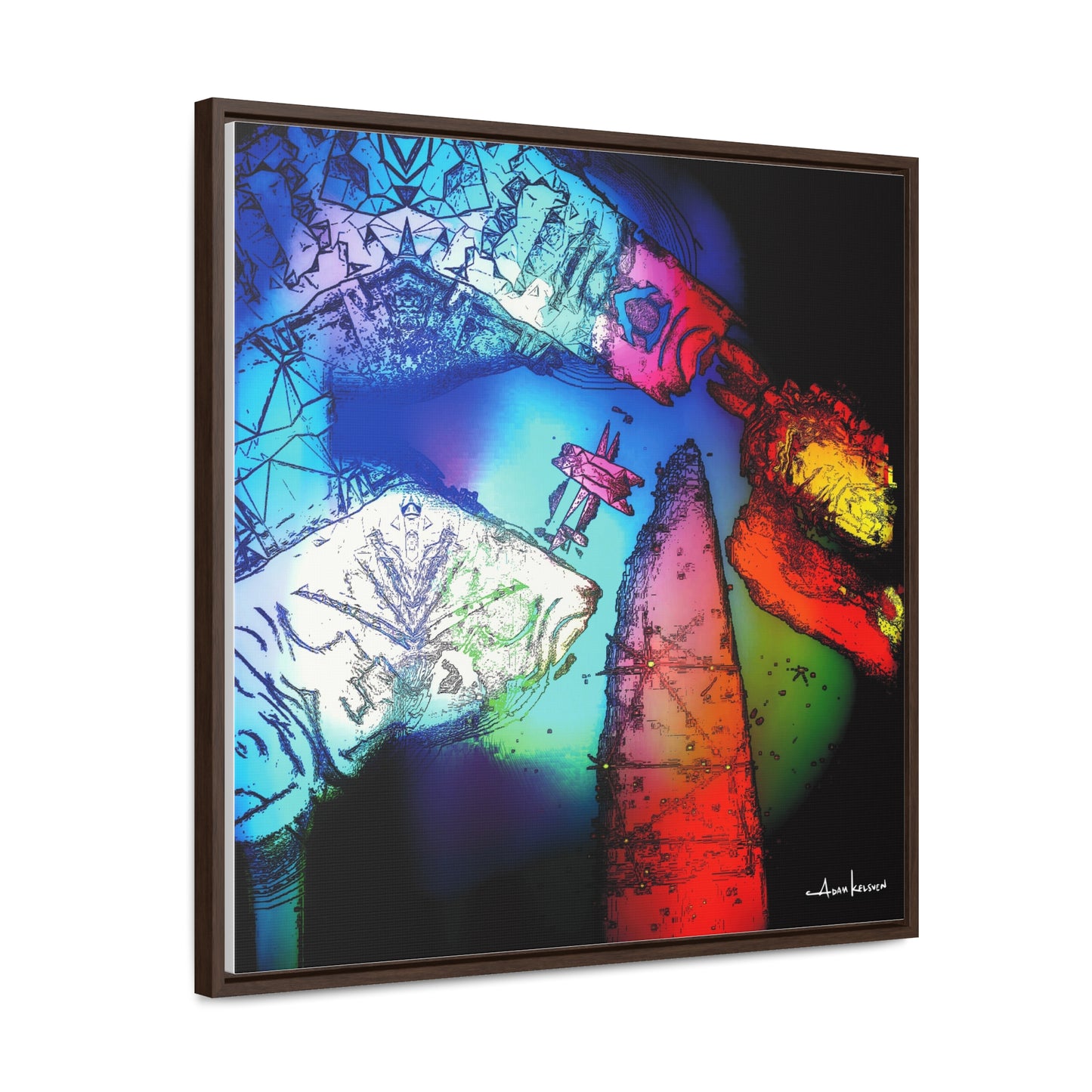 You Digital Turtle - Gallery Canvas Wrap, Square Frame