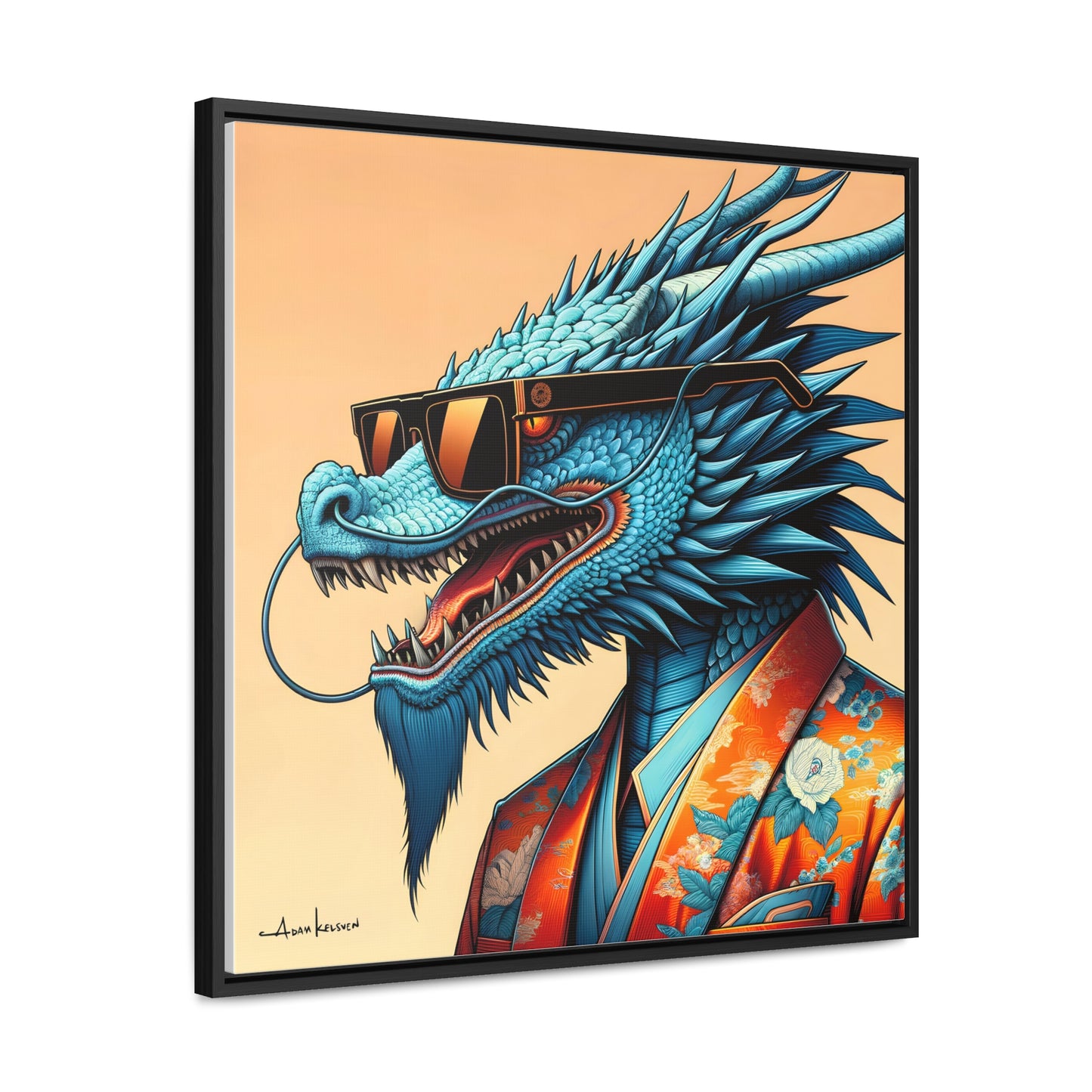 Dapper Dragon - Gallery Canvas Wrap, Square Frame