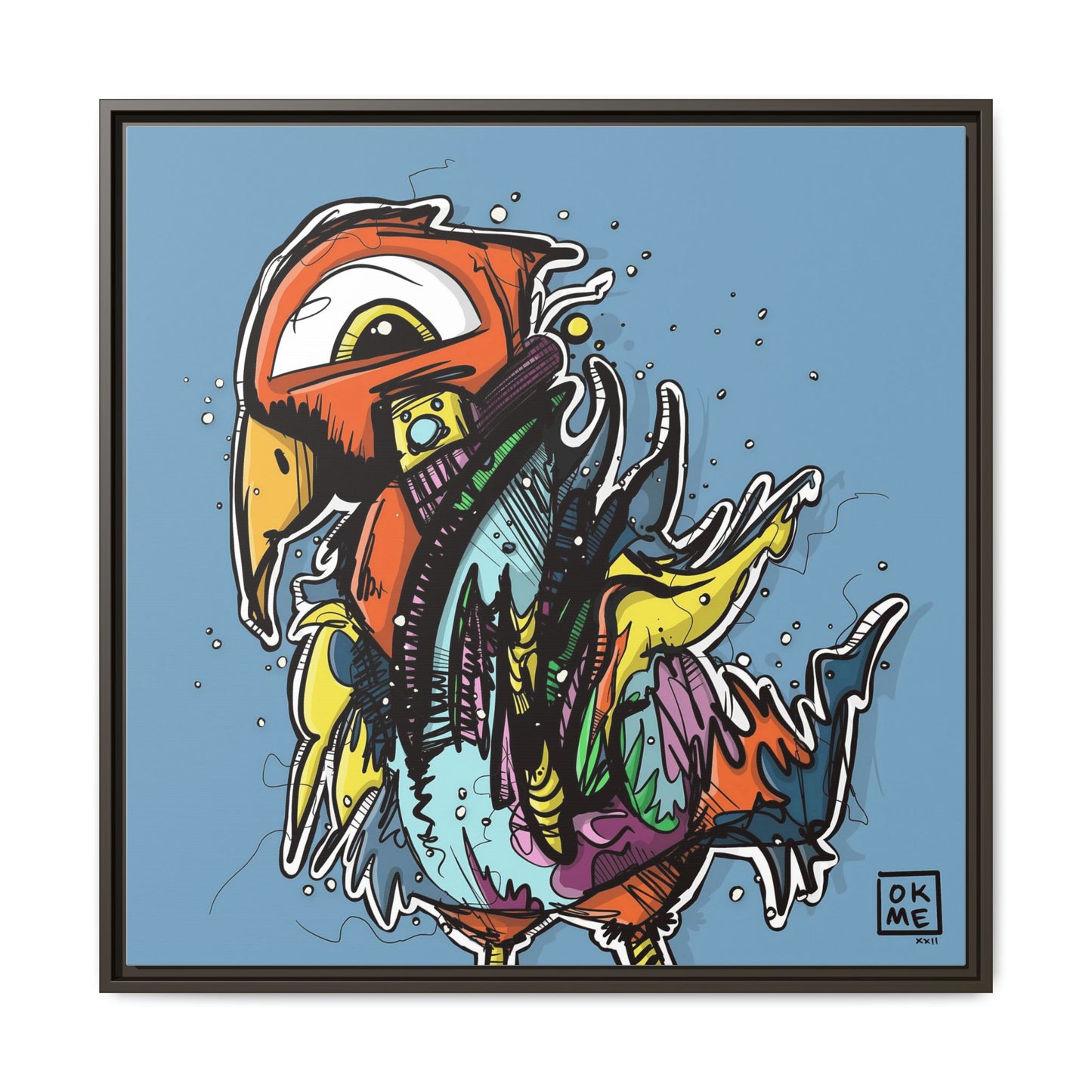 Bird - Gallery Canvas Wrap, Square Frame