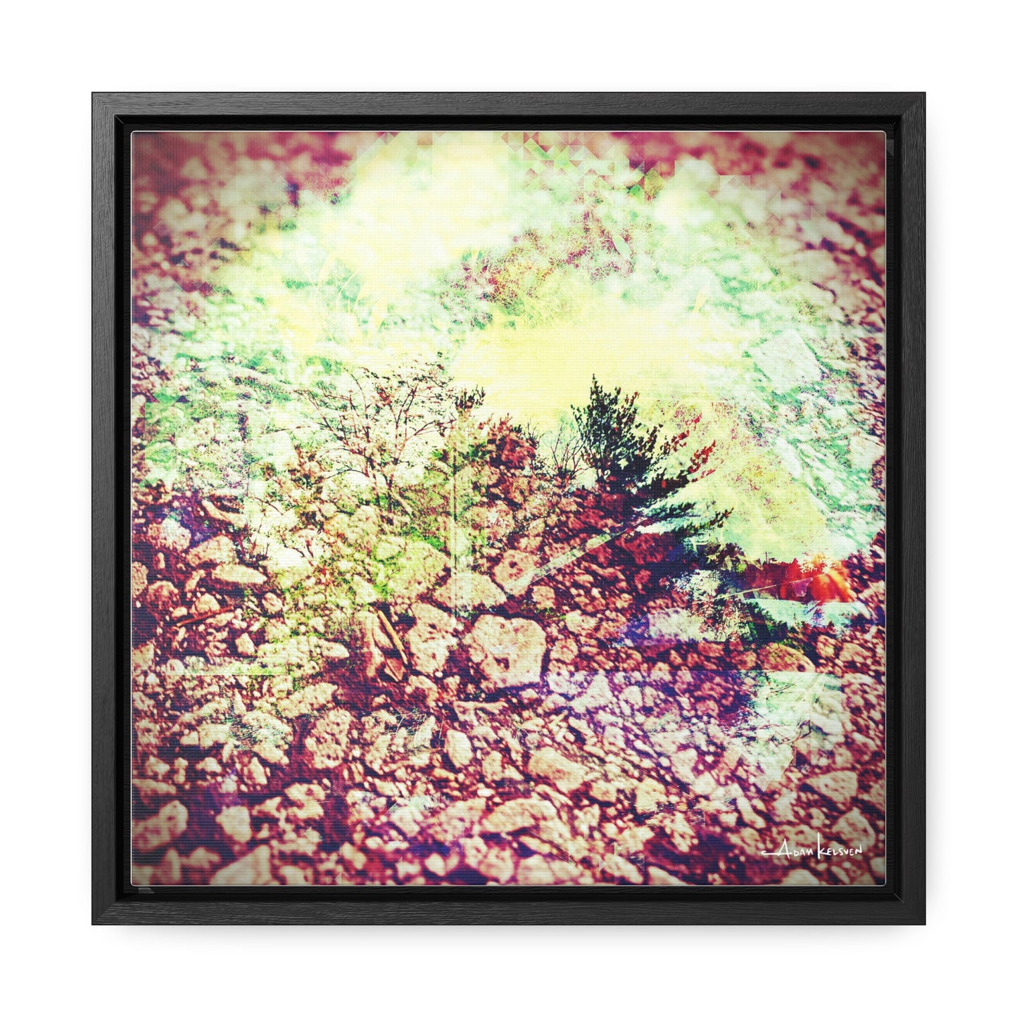 Caterpillar - Gallery Canvas Wrap, Square Frame