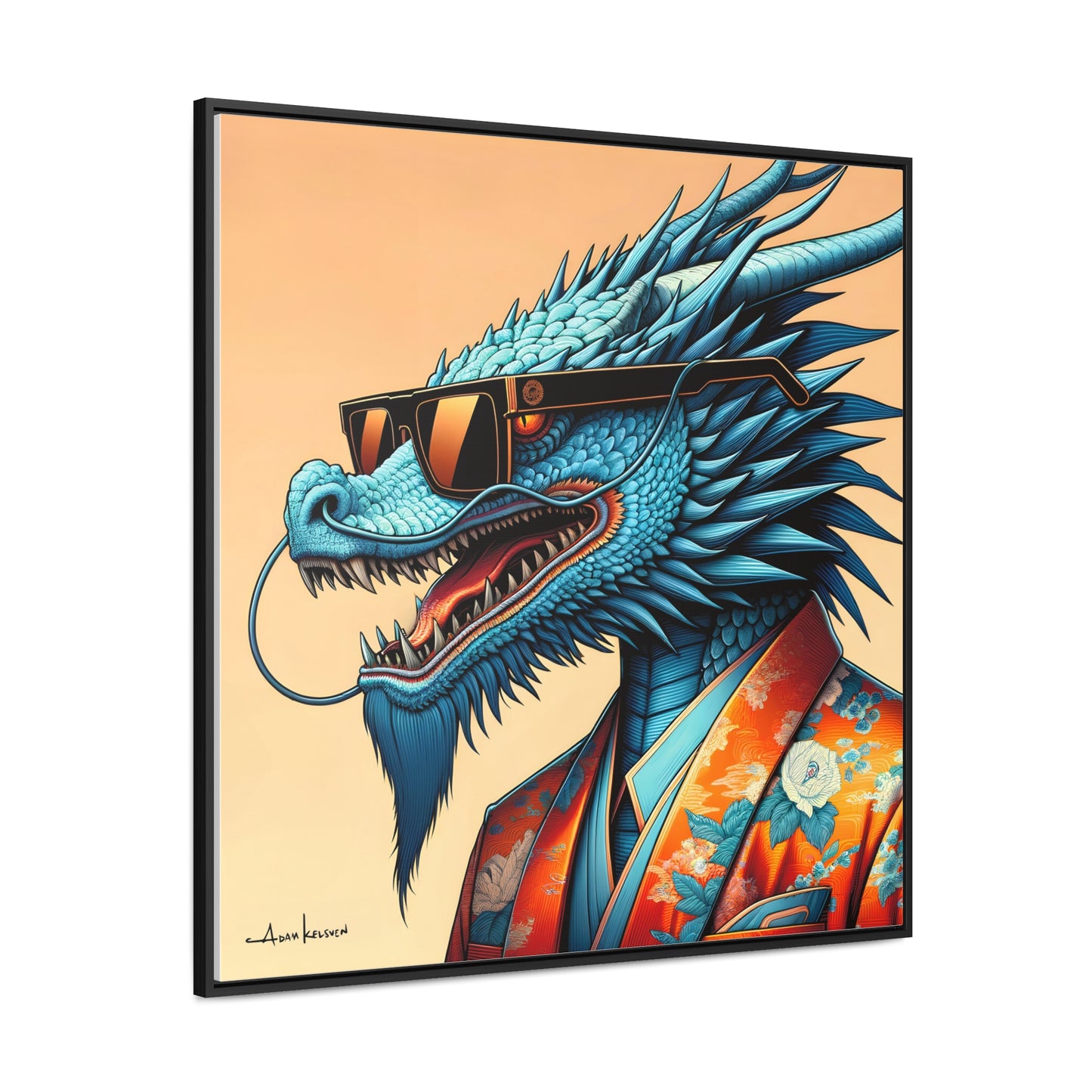 Dapper Dragon - Gallery Canvas Wrap, Square Frame