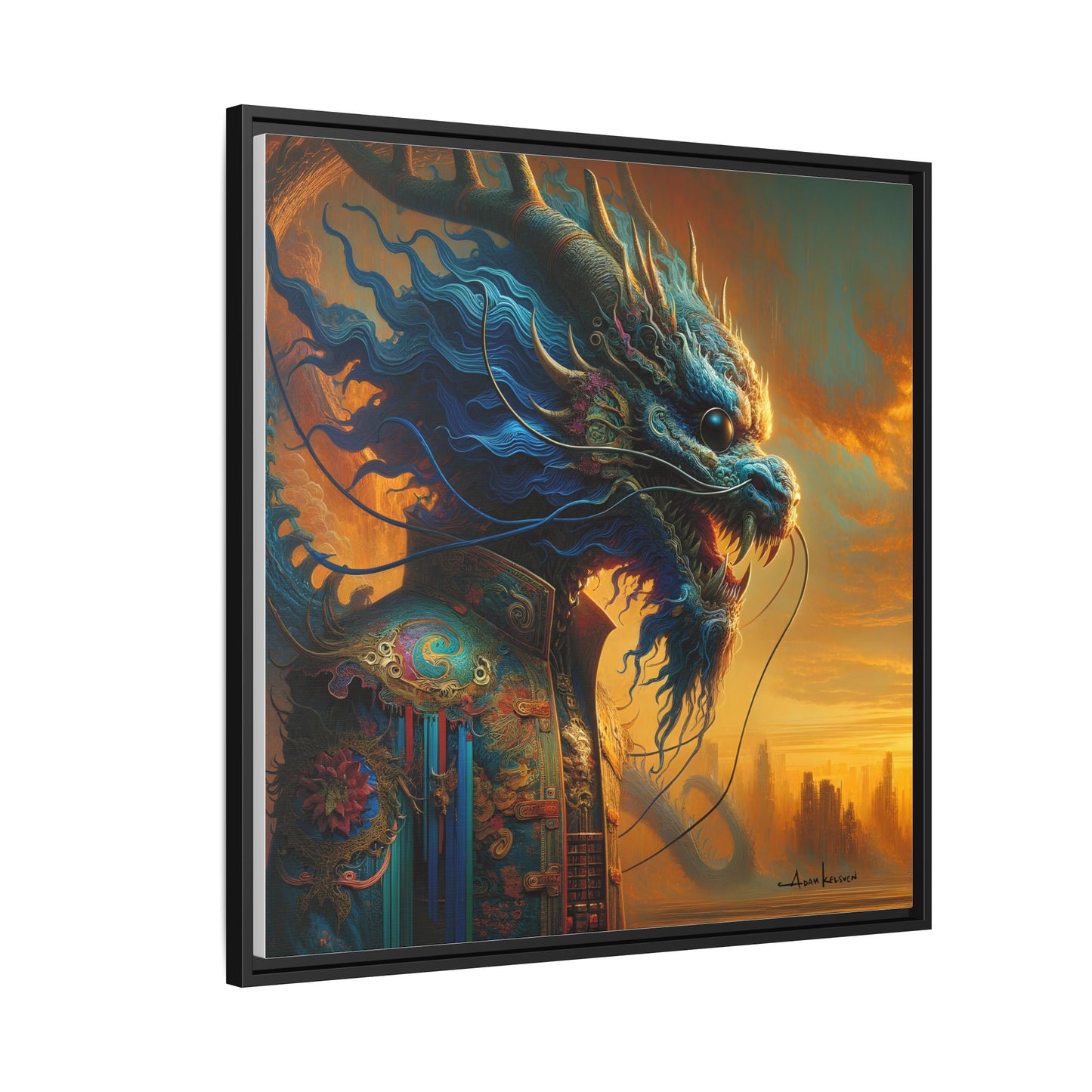 Golden Skies - Gallery Canvas Wrap, Square Frame