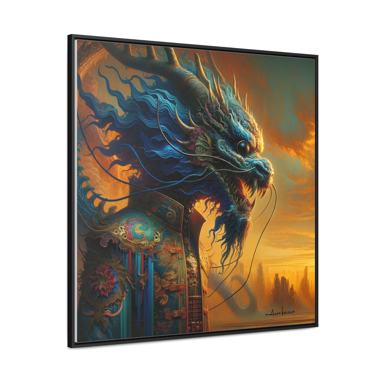 Golden Skies - Gallery Canvas Wrap, Square Frame