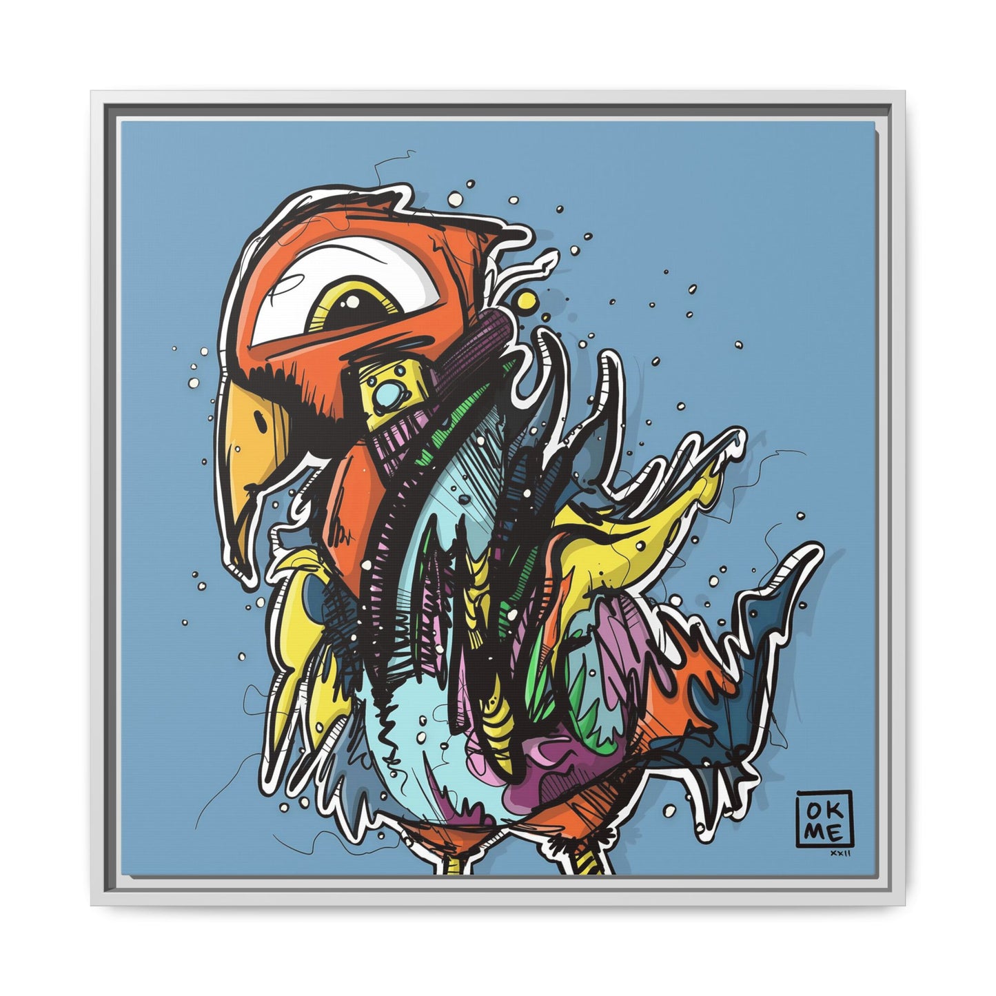 Bird - Gallery Canvas Wrap, Square Frame