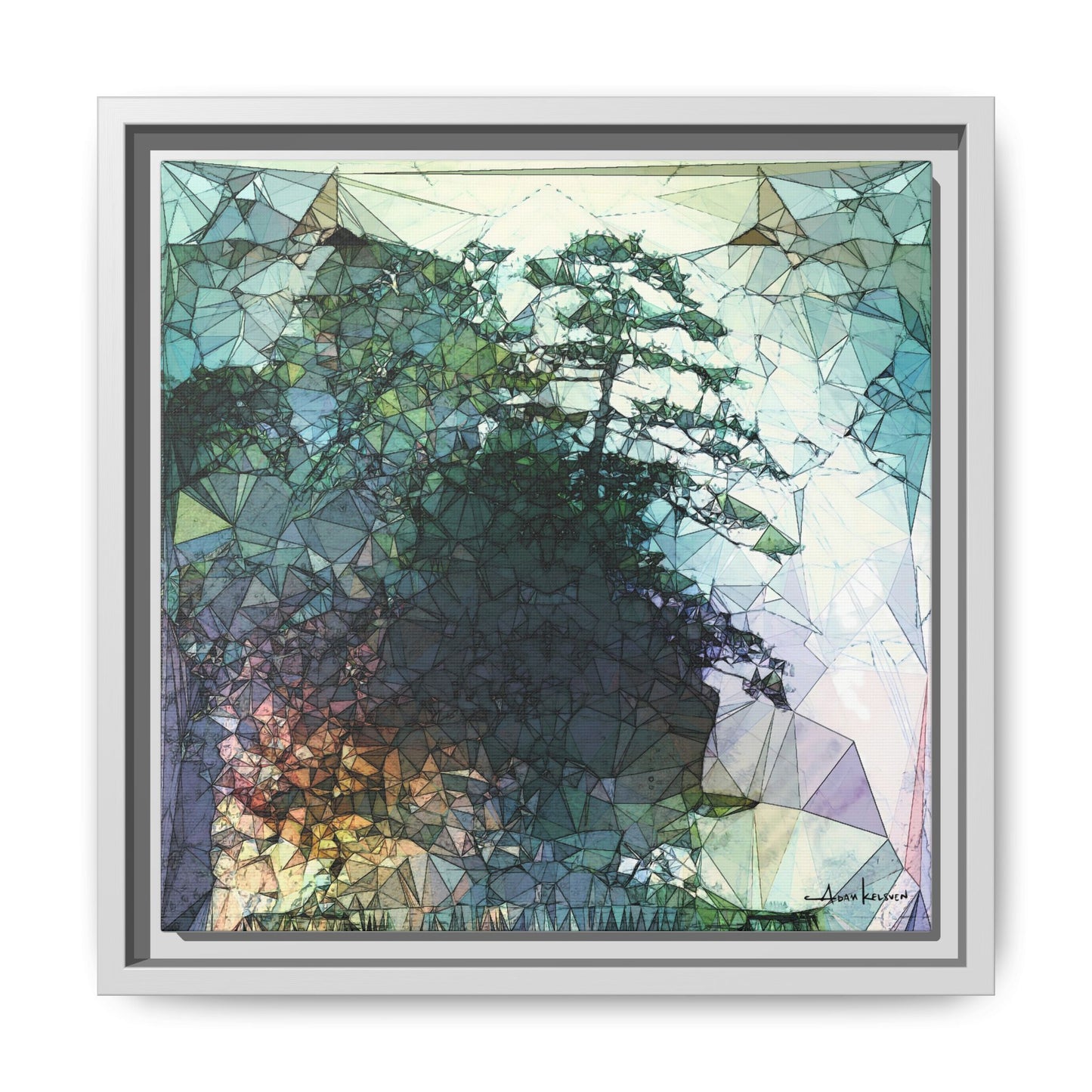 Dude, Bonsai - Gallery Canvas Wrap, Square Frame