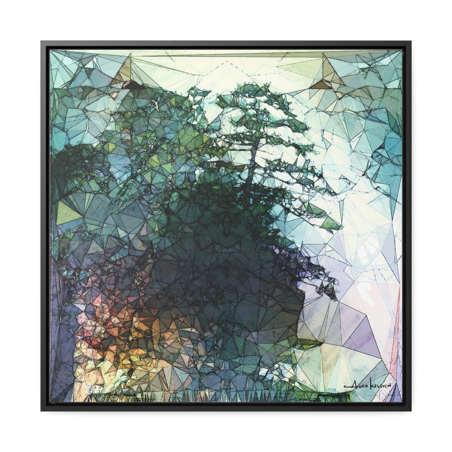 Dude, Bonsai - Gallery Canvas Wrap, Square Frame