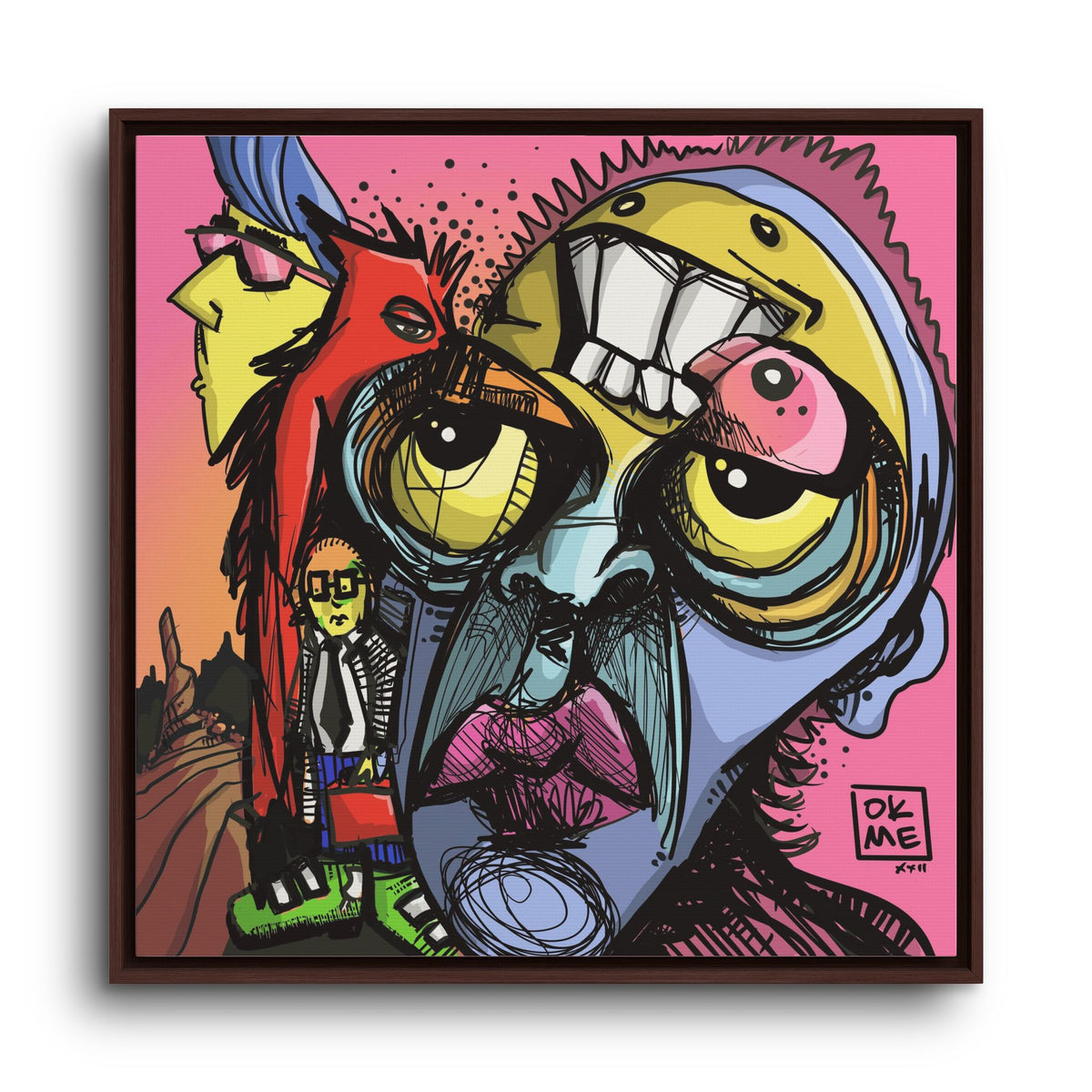 Transparent Like Moon canvas, 30″, espresso frame, front view