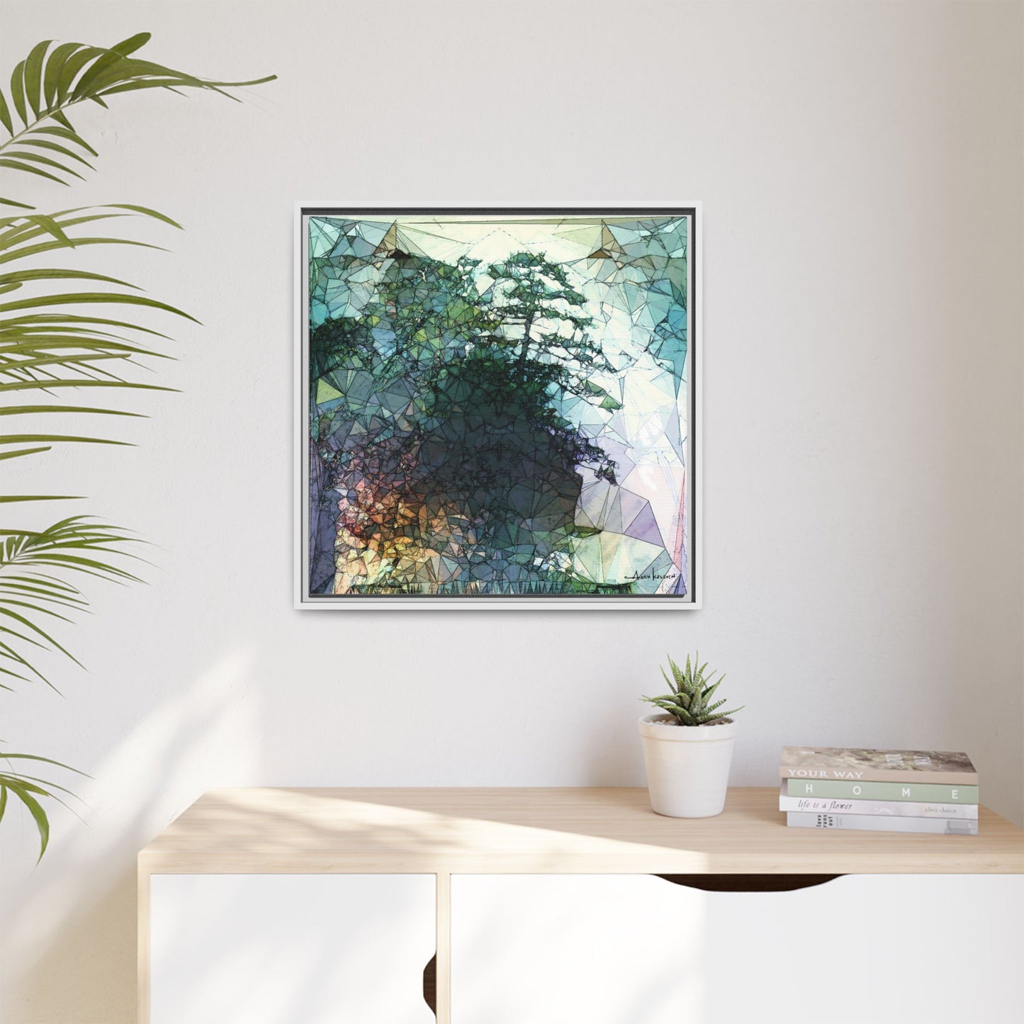 Dude, Bonsai - Gallery Canvas Wrap, Square Frame