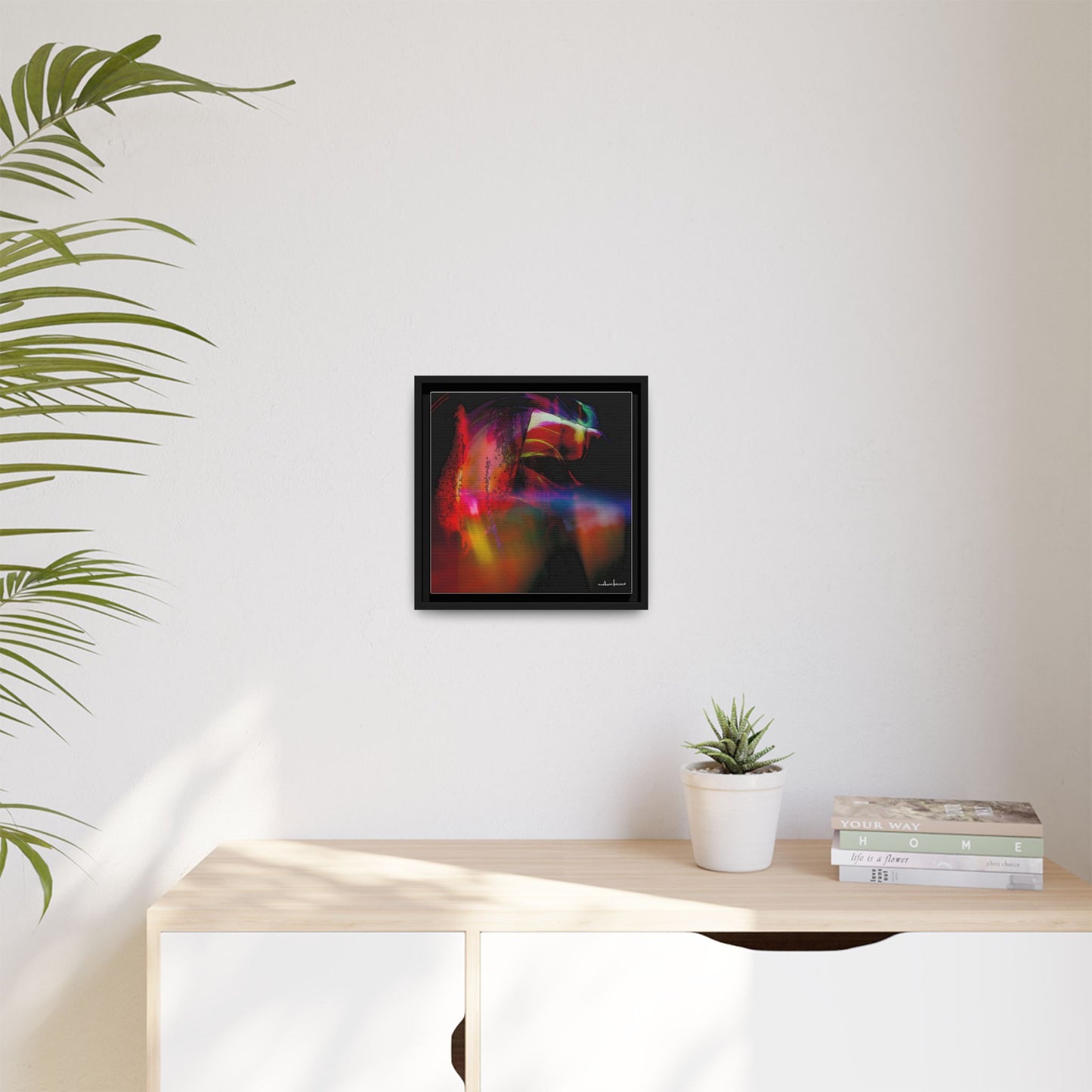 Peacock - Gallery Canvas Wrap, Square Frame